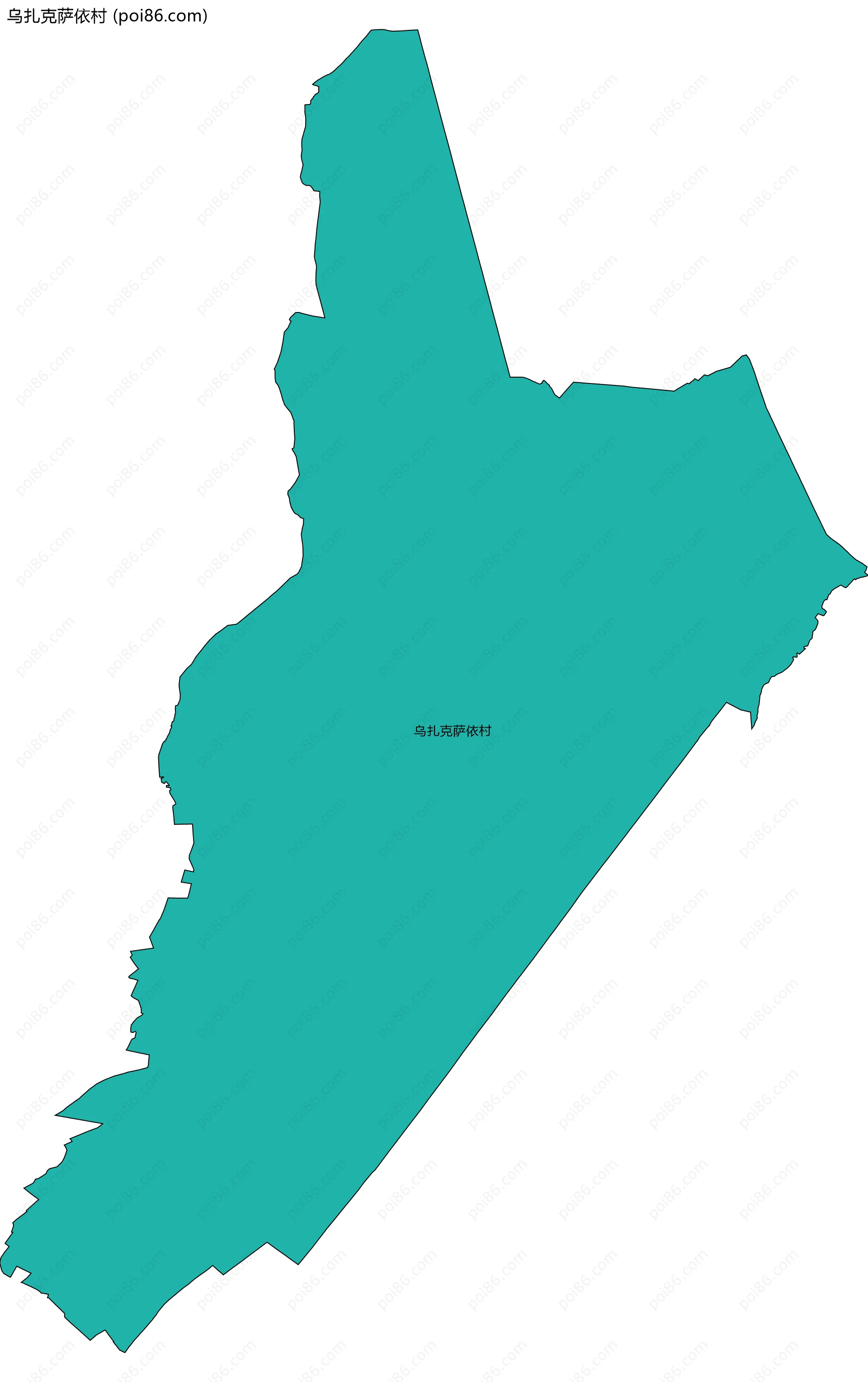 乌扎克萨依村边界地图