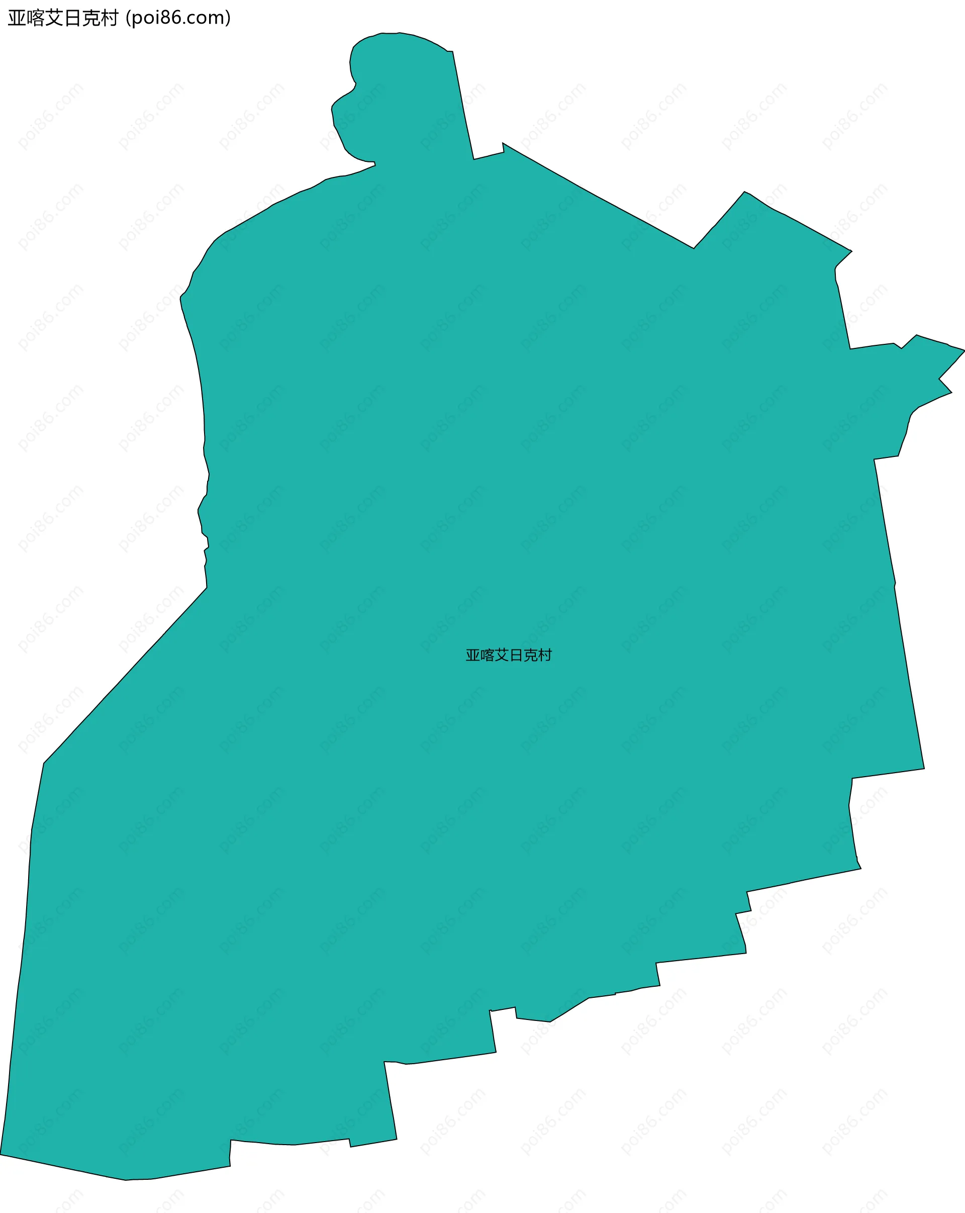 亚喀艾日克村边界地图