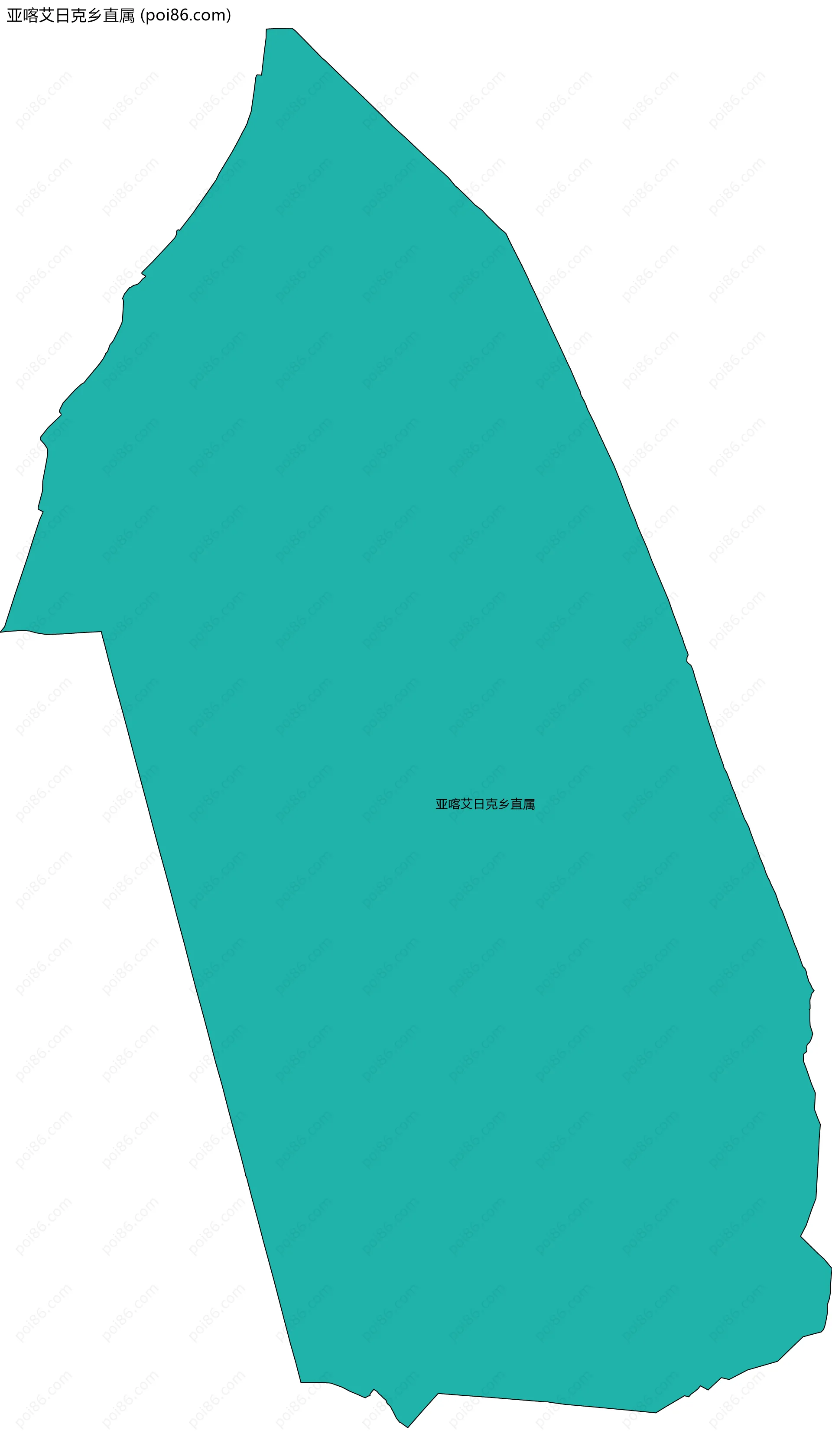 亚喀艾日克乡直属边界地图