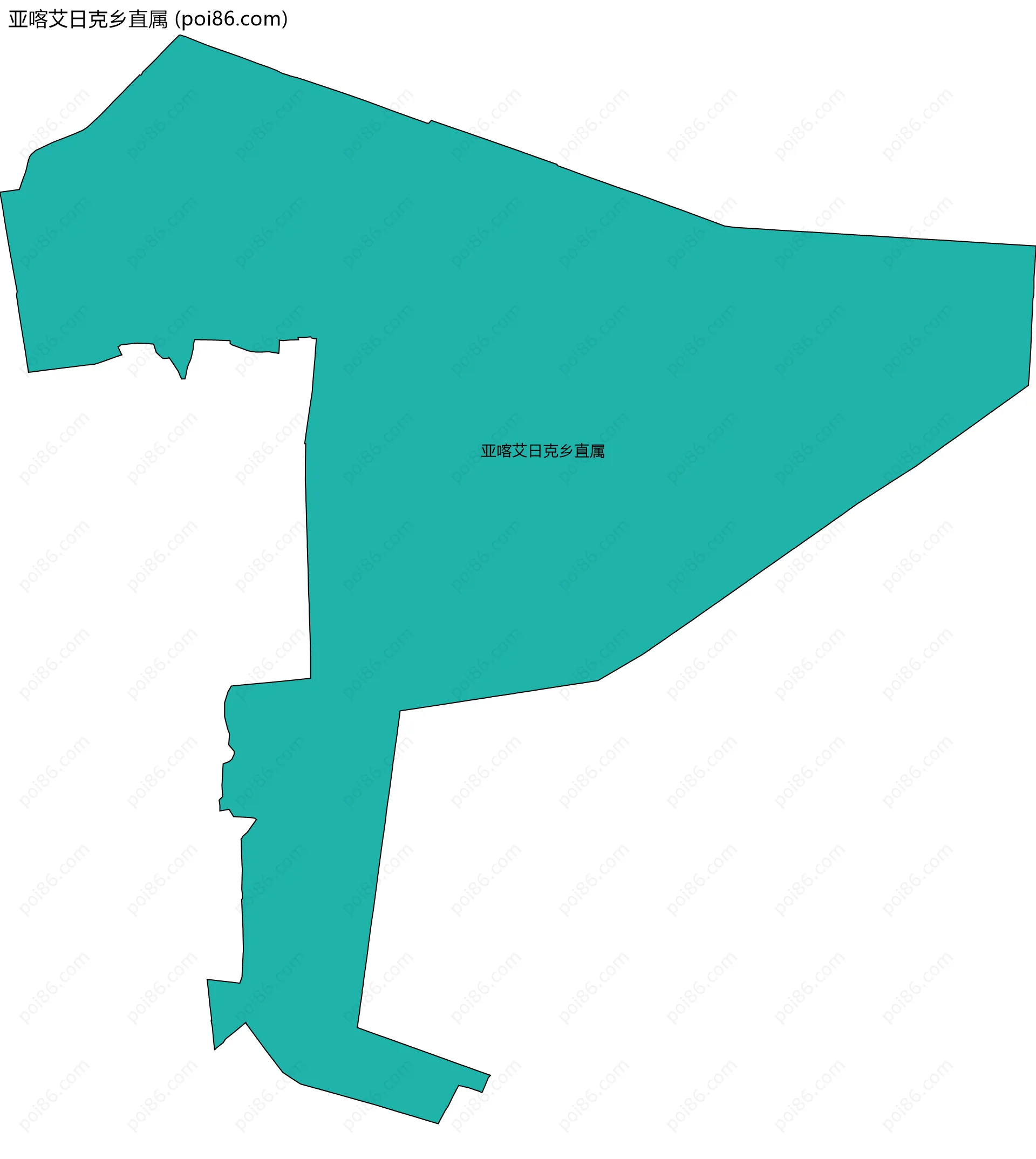 亚喀艾日克乡直属边界地图