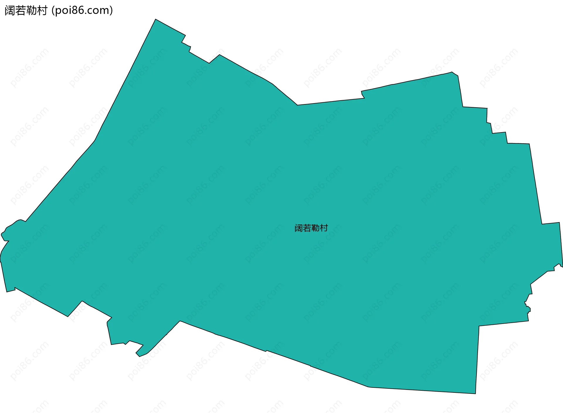 阔若勒村边界地图