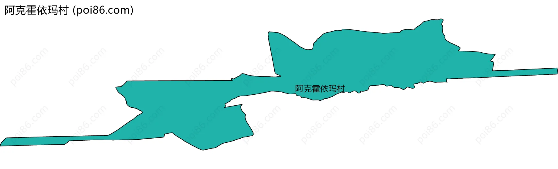 阿克霍依玛村边界地图