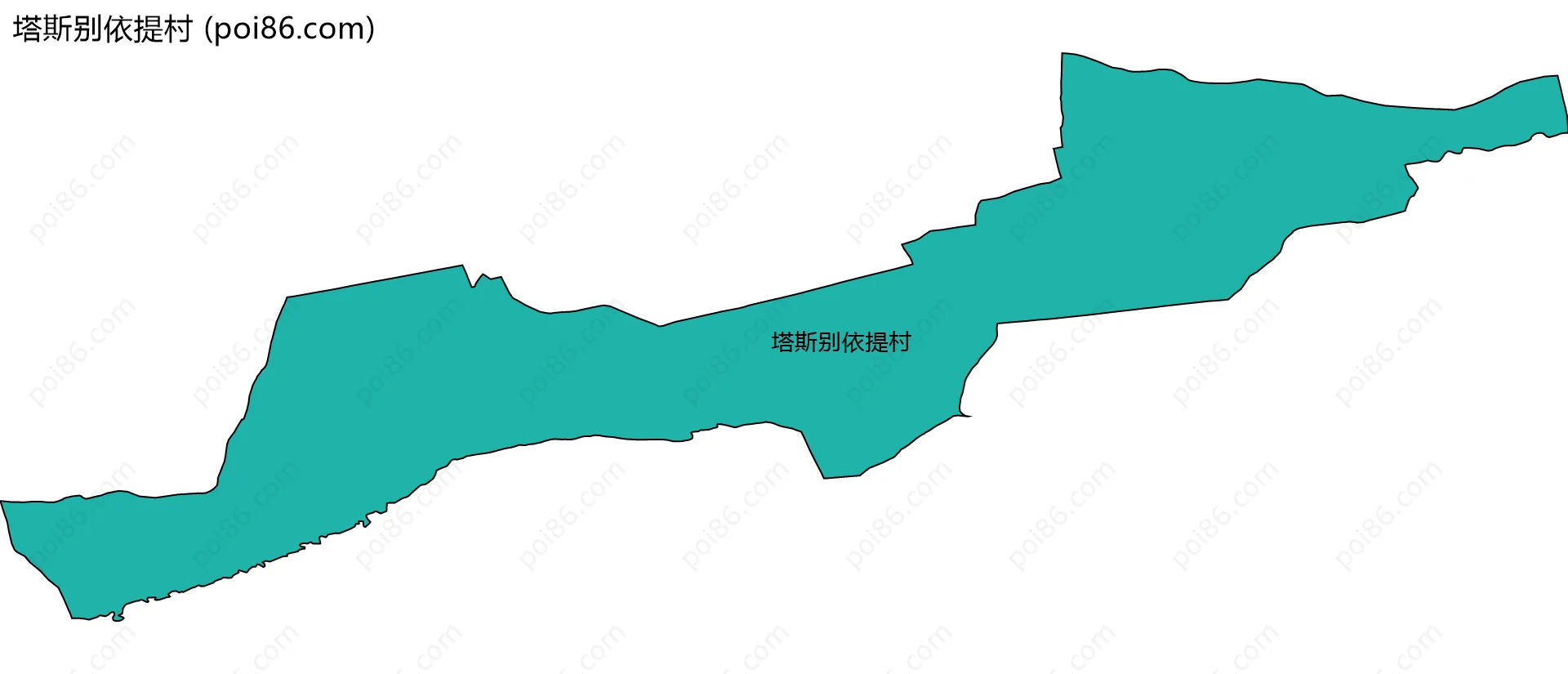塔斯别依提村边界地图