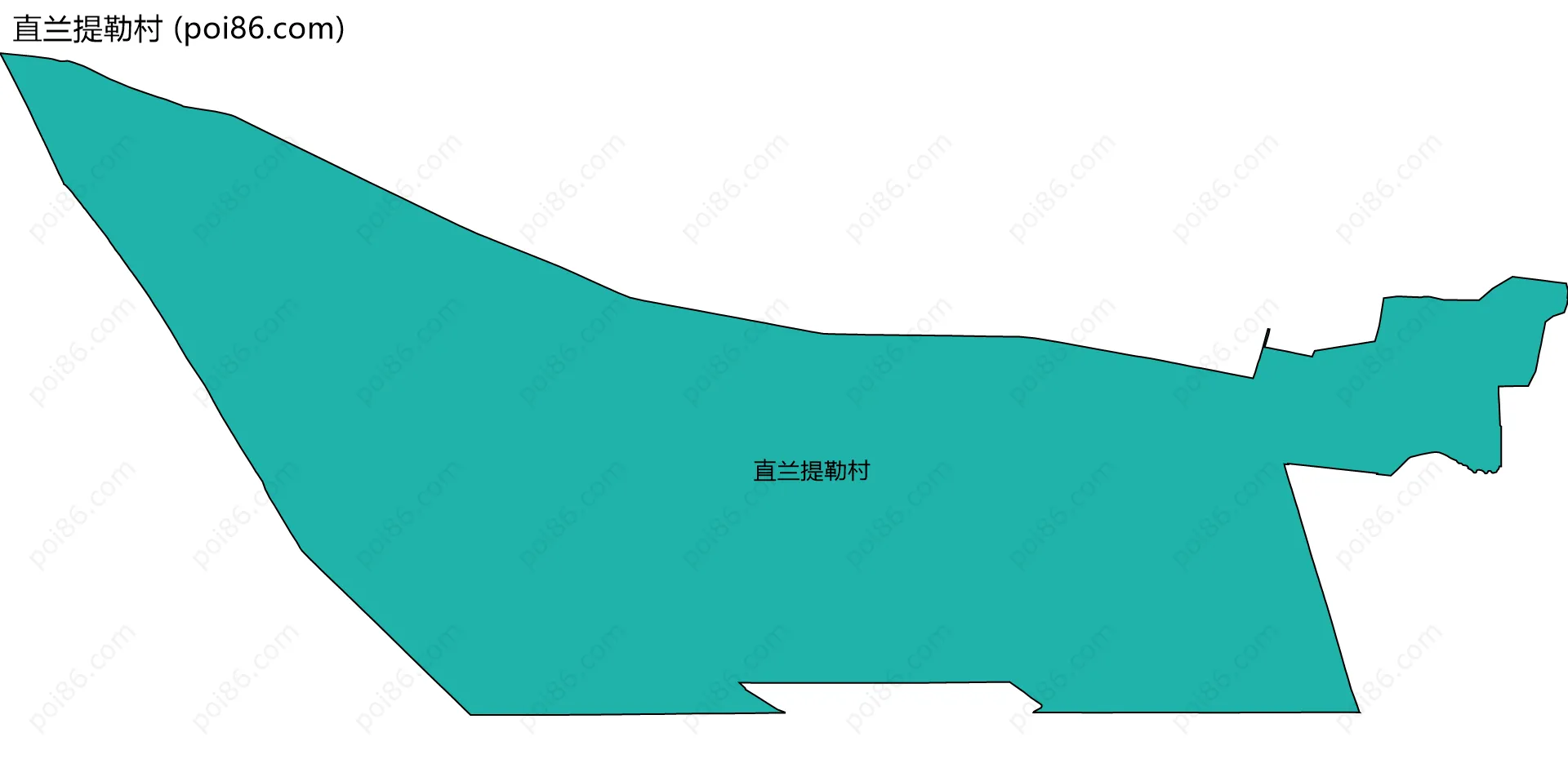 直兰提勒村边界地图