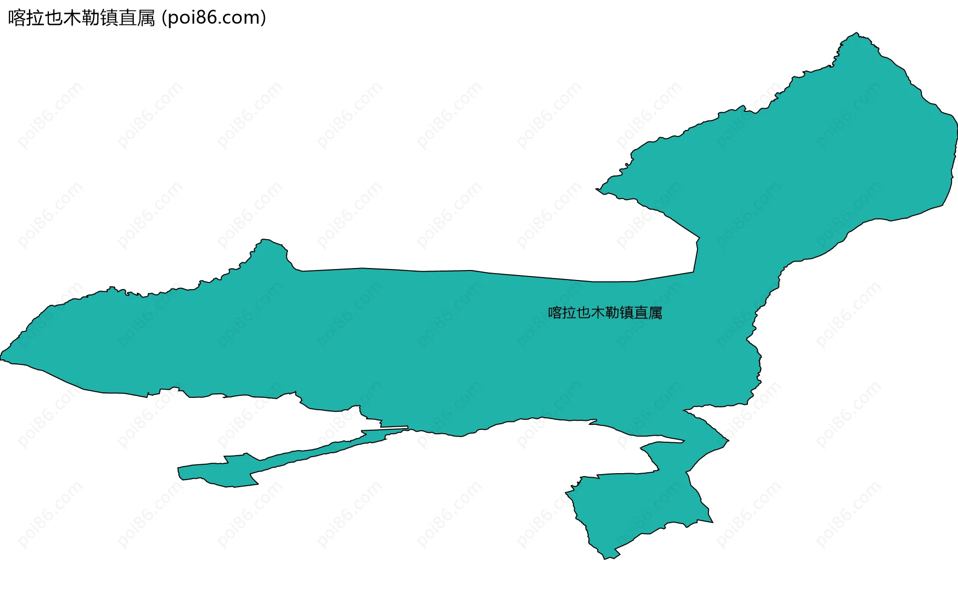 喀拉也木勒镇直属边界地图