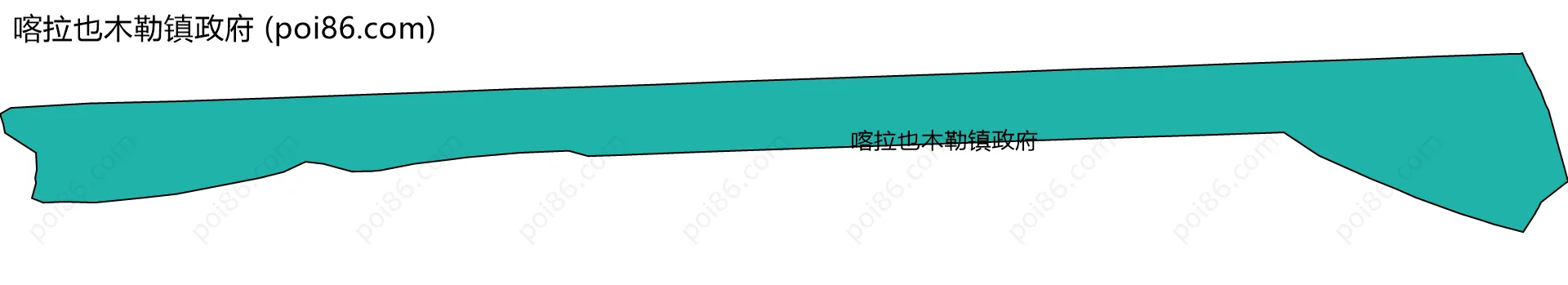 喀拉也木勒镇政府边界地图