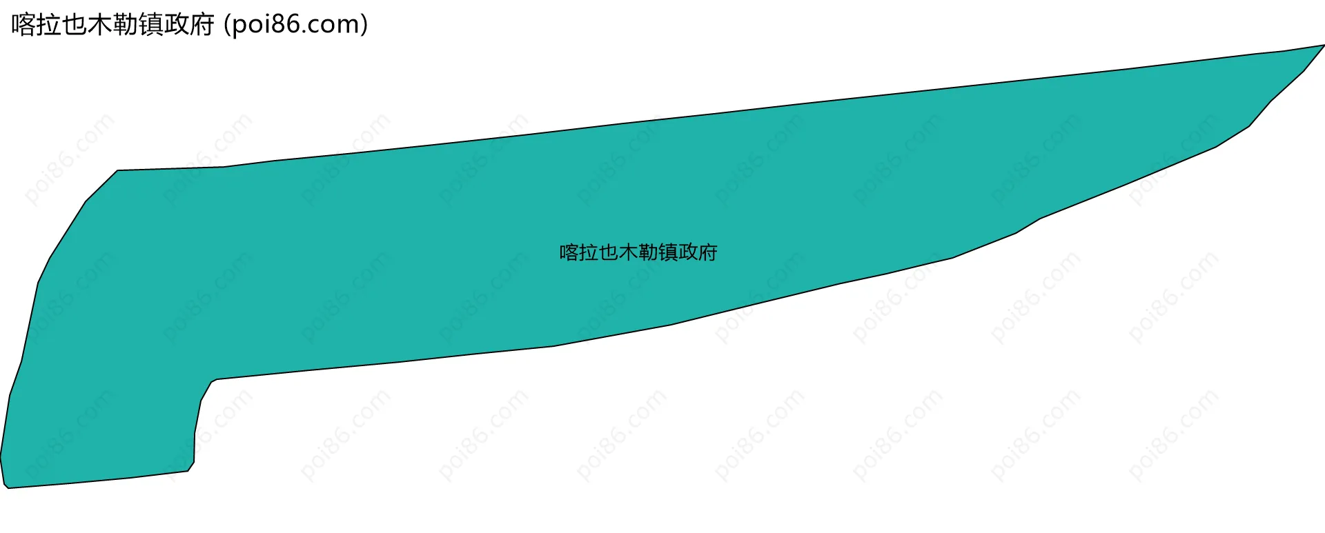 喀拉也木勒镇政府边界地图