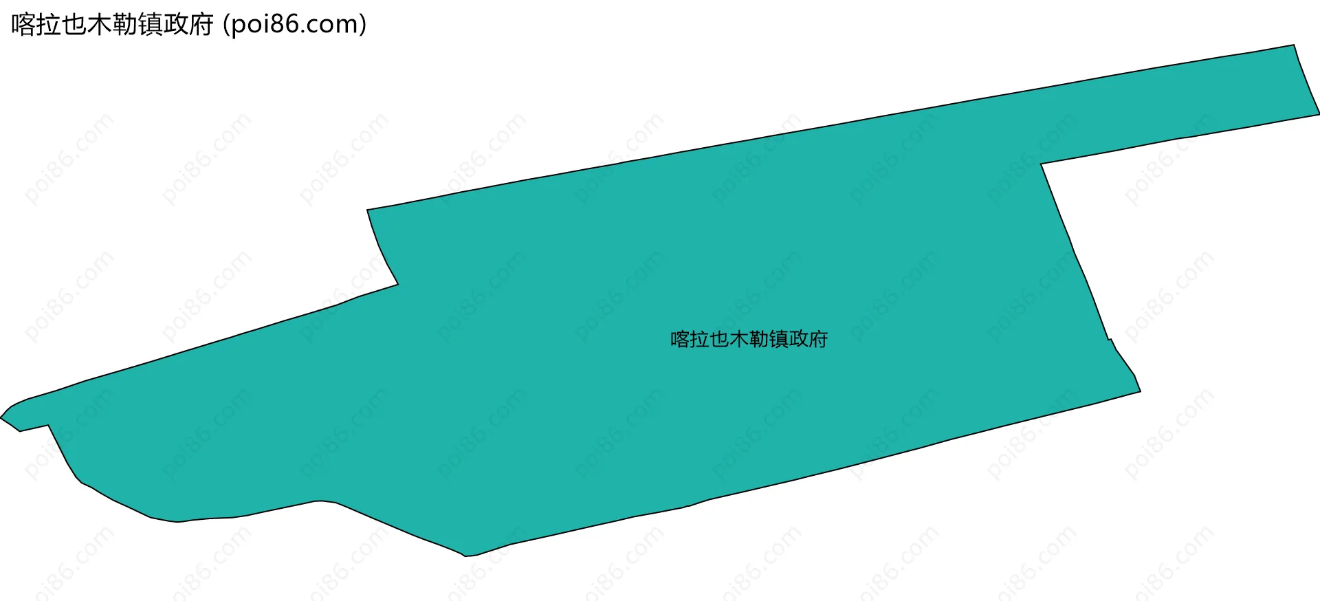喀拉也木勒镇政府边界地图