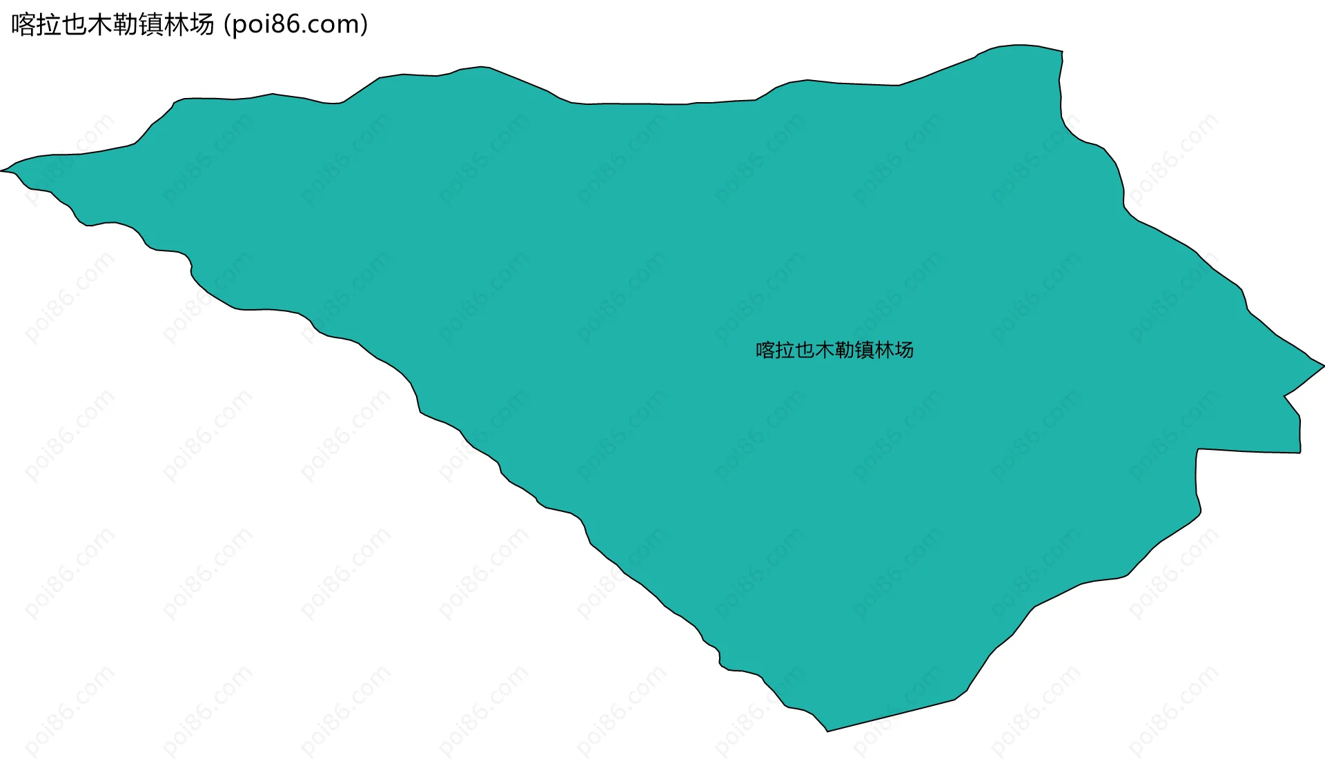 喀拉也木勒镇林场边界地图