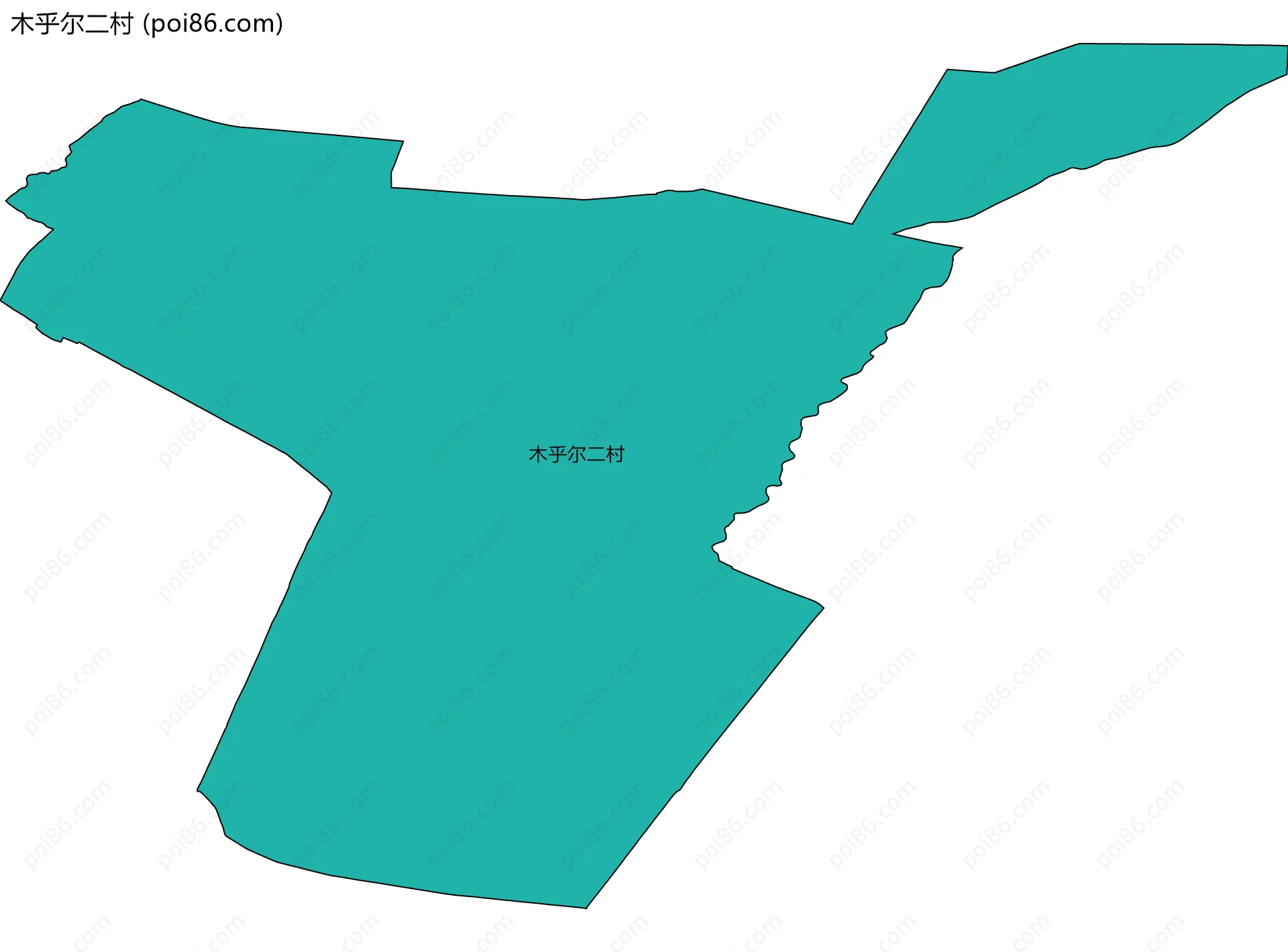 木乎尔二村边界地图