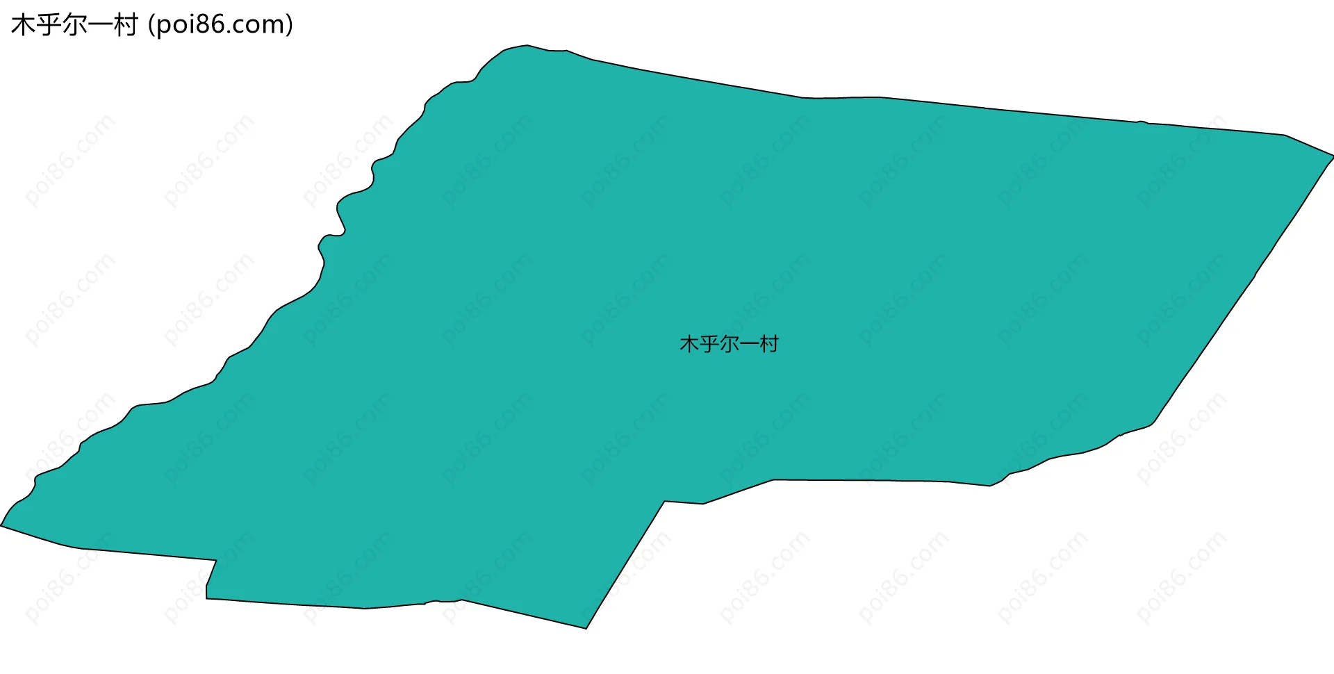 木乎尔一村边界地图