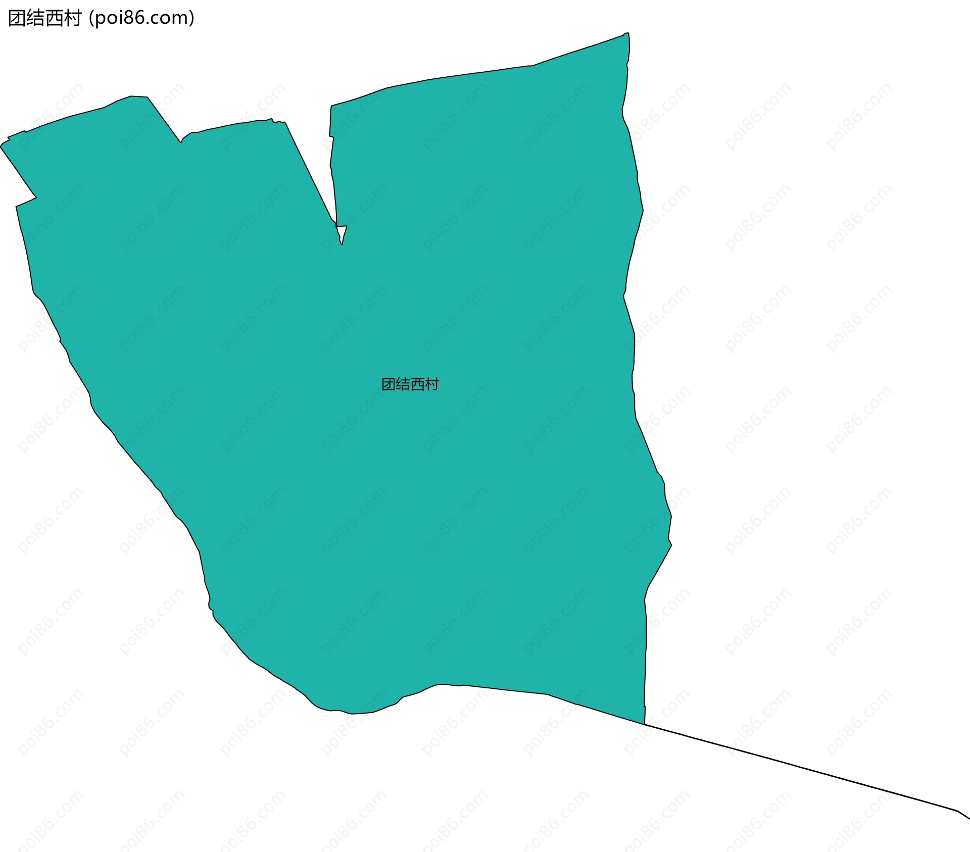 团结西村边界地图