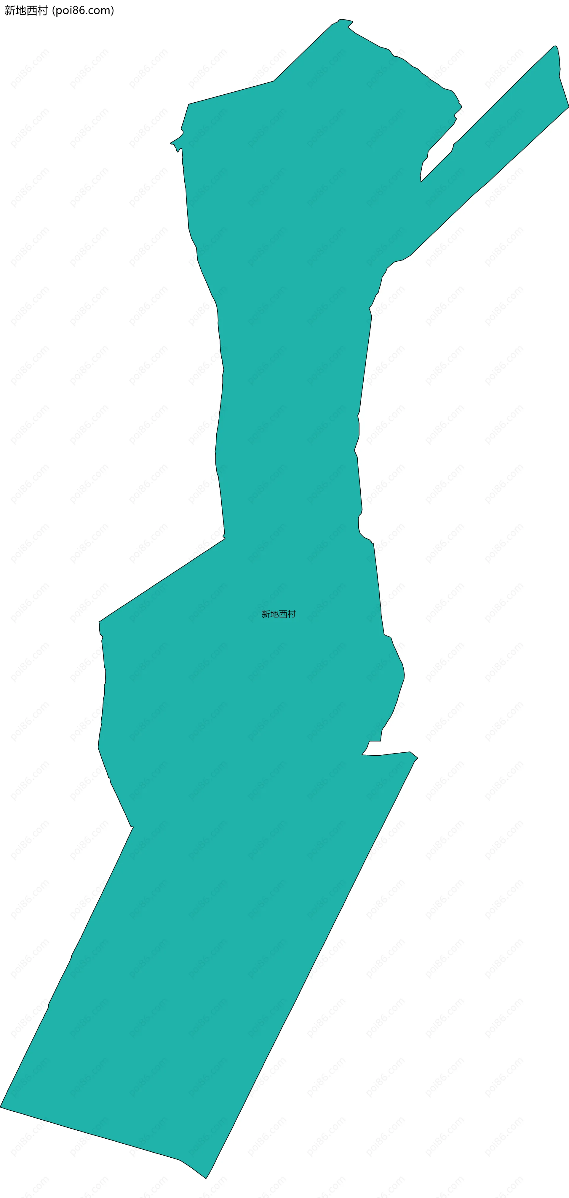 新地西村边界地图