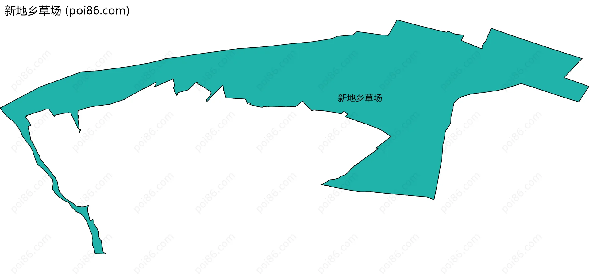 新地乡草场边界地图