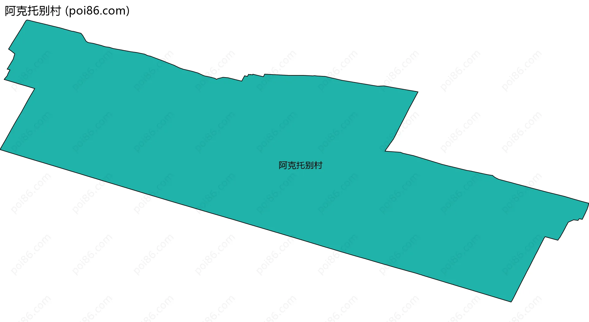 阿克托别村边界地图