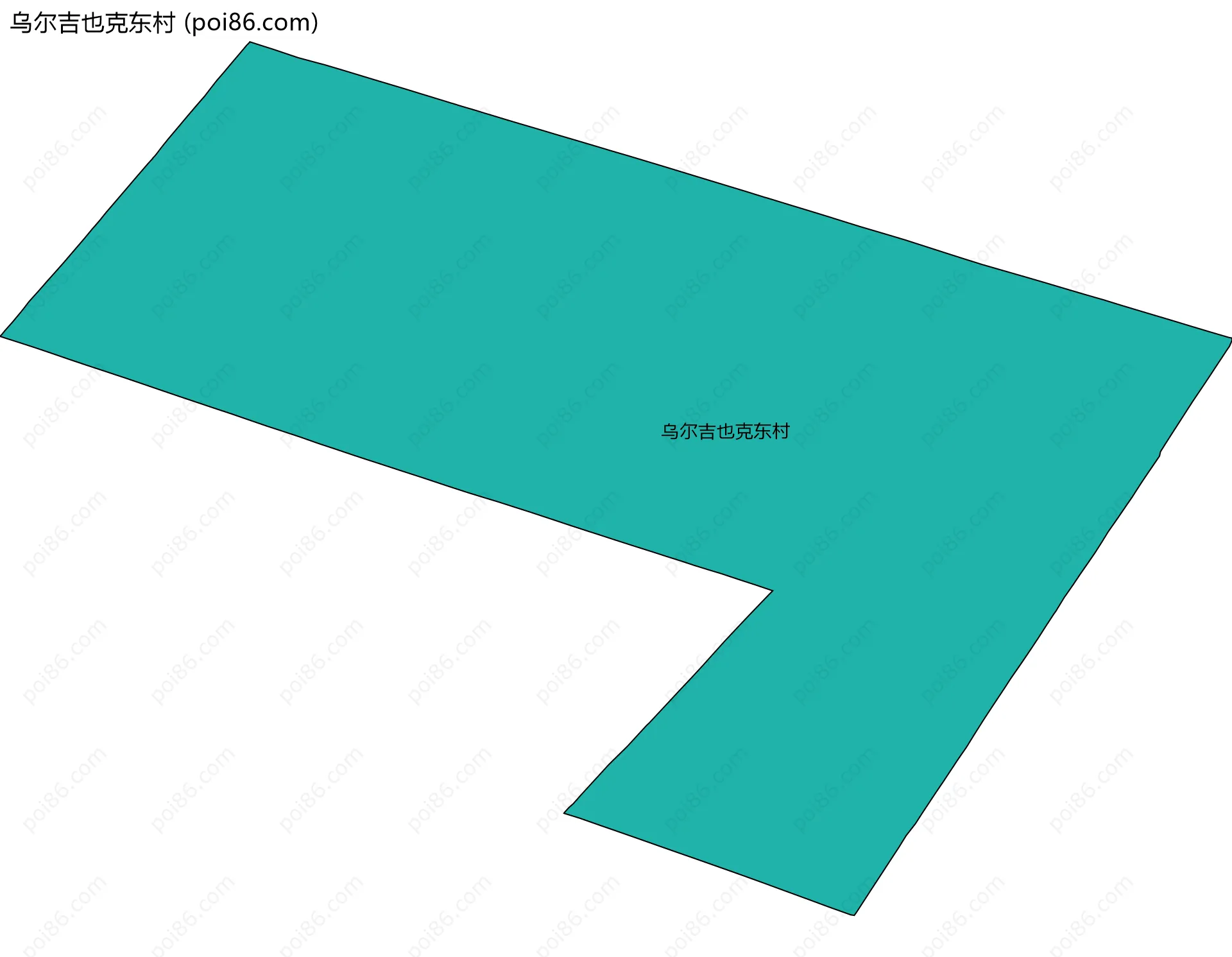 乌尔吉也克东村边界地图