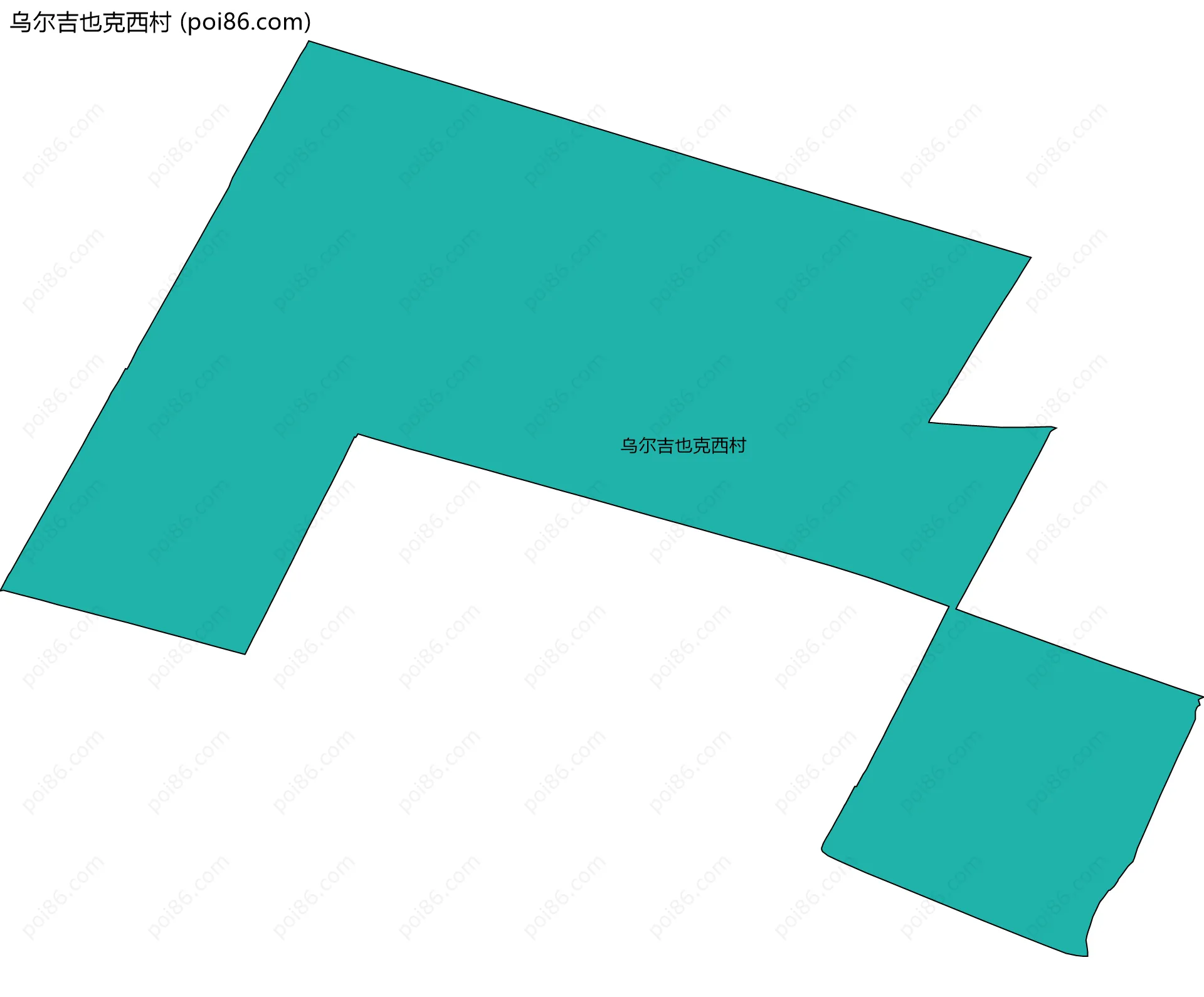 乌尔吉也克西村边界地图