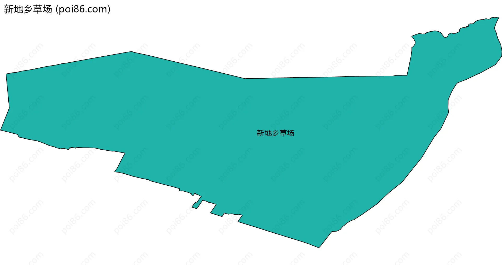 新地乡草场边界地图