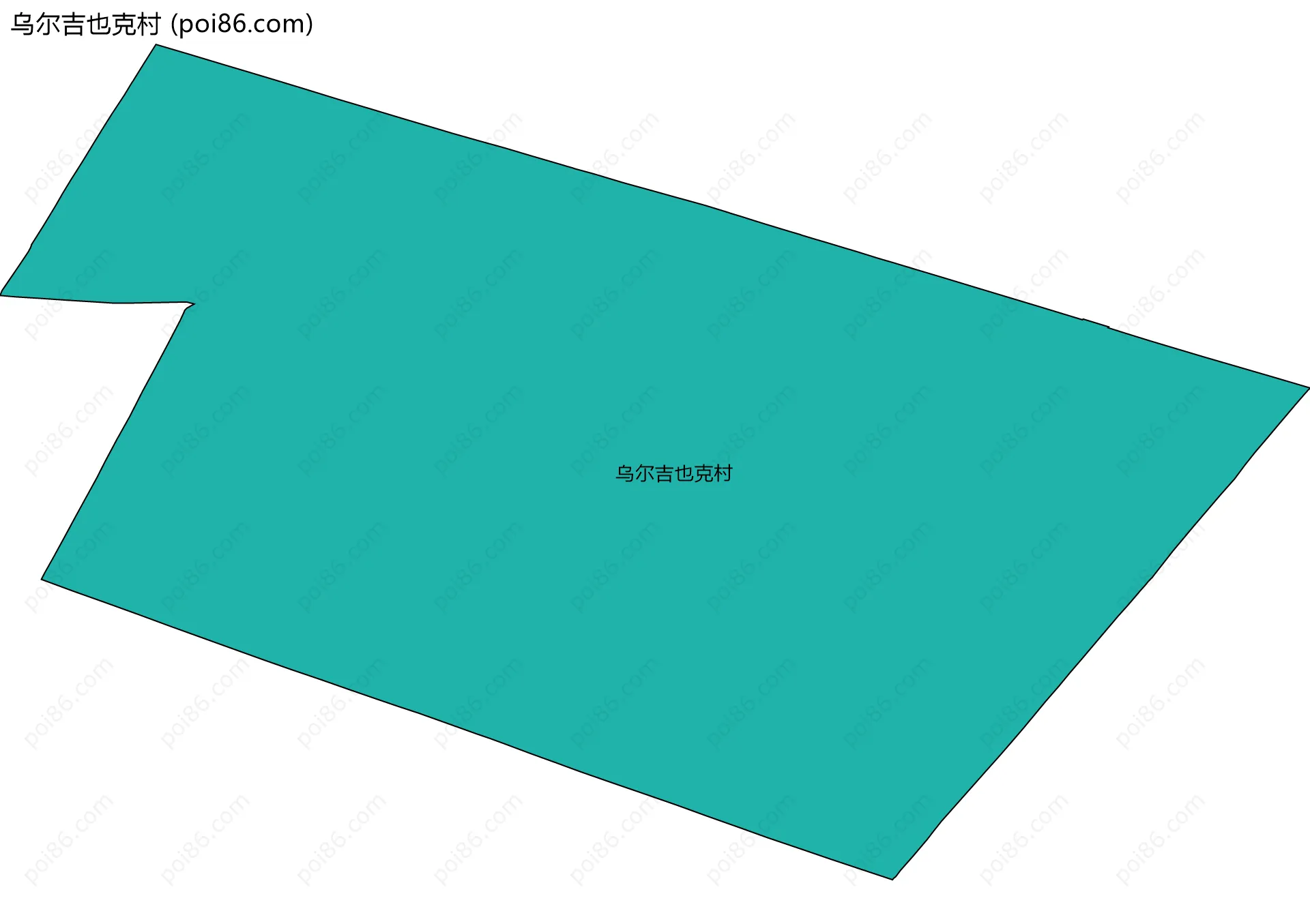 乌尔吉也克村边界地图