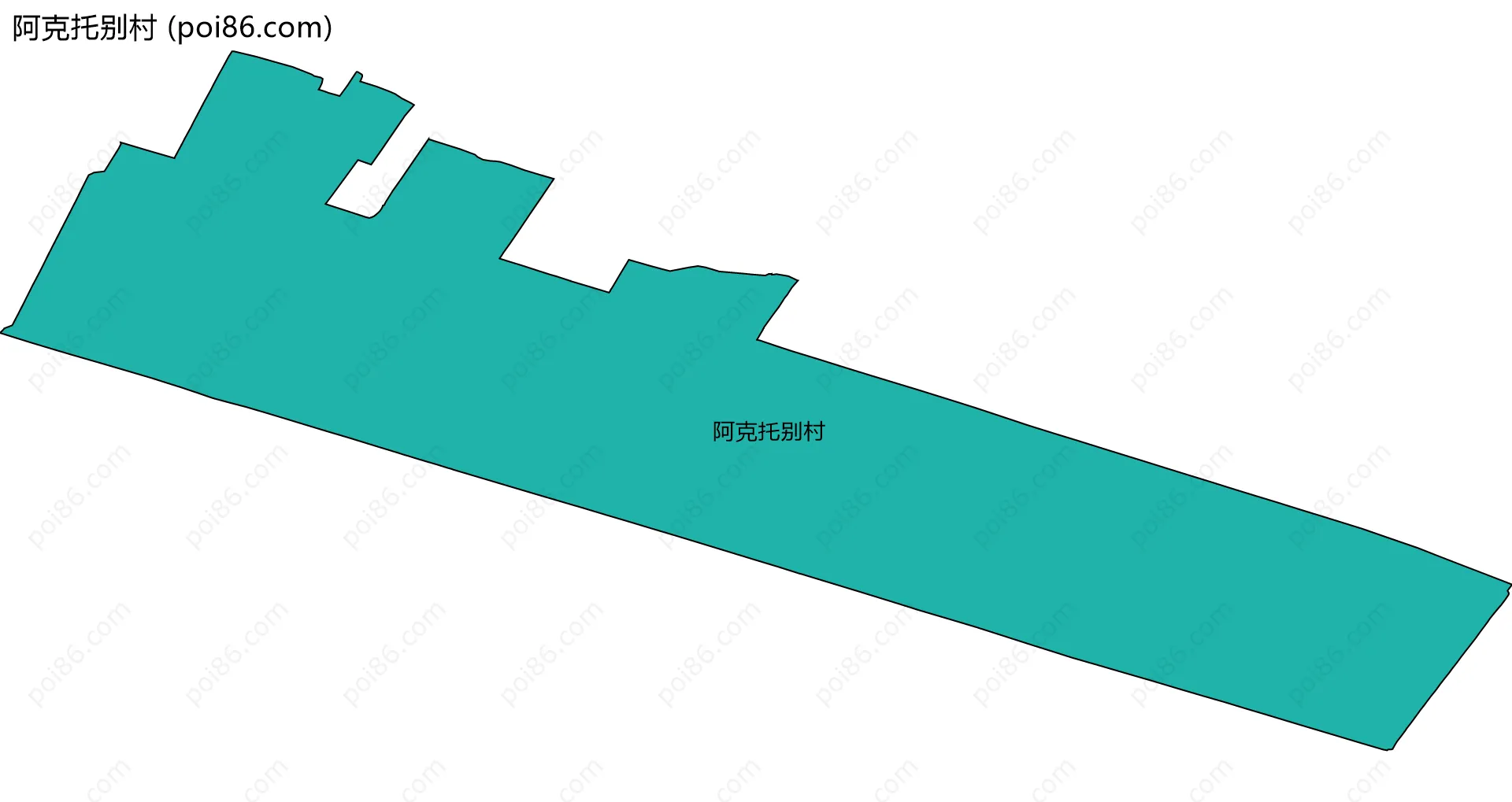 阿克托别村边界地图