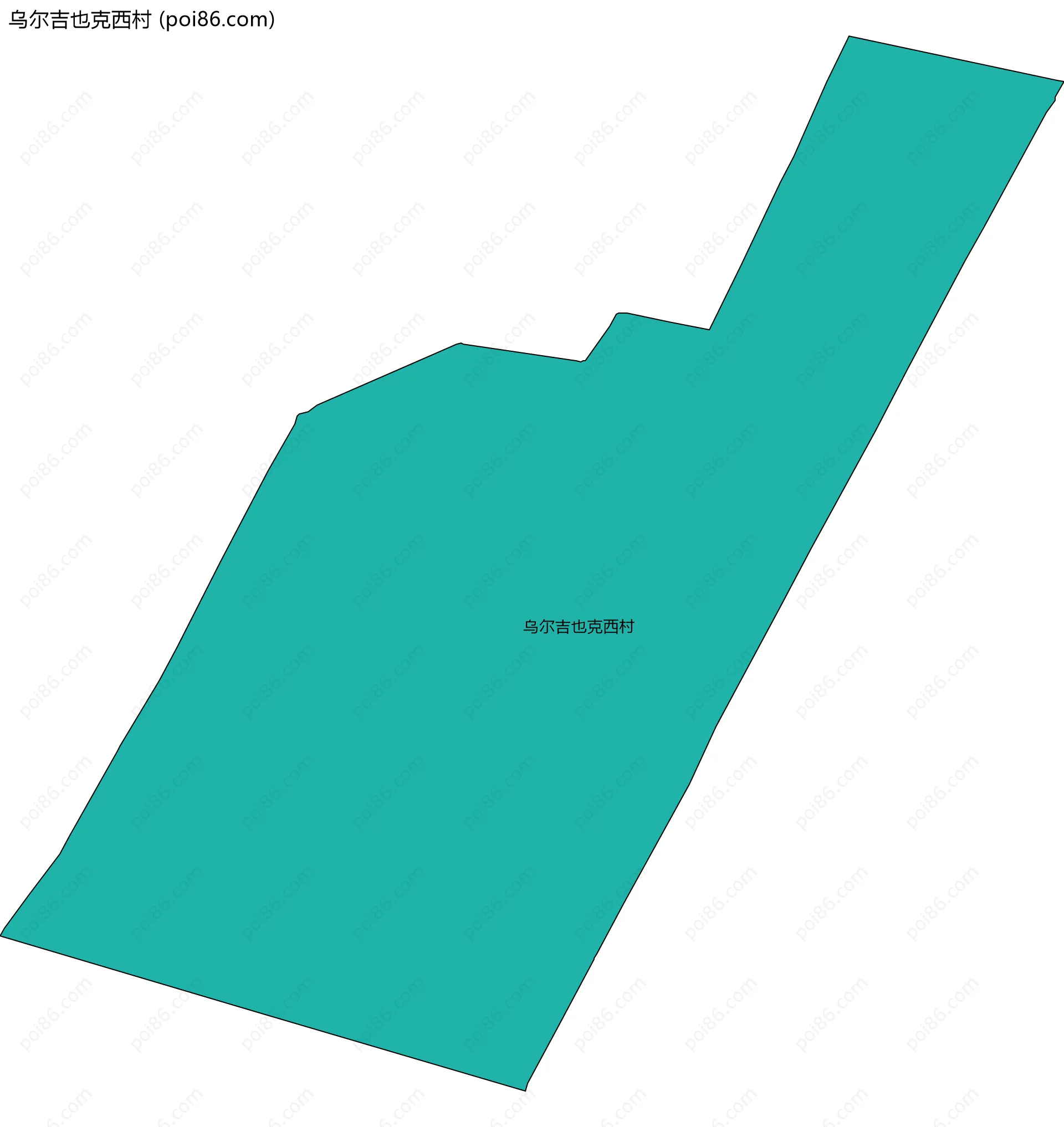 乌尔吉也克西村边界地图