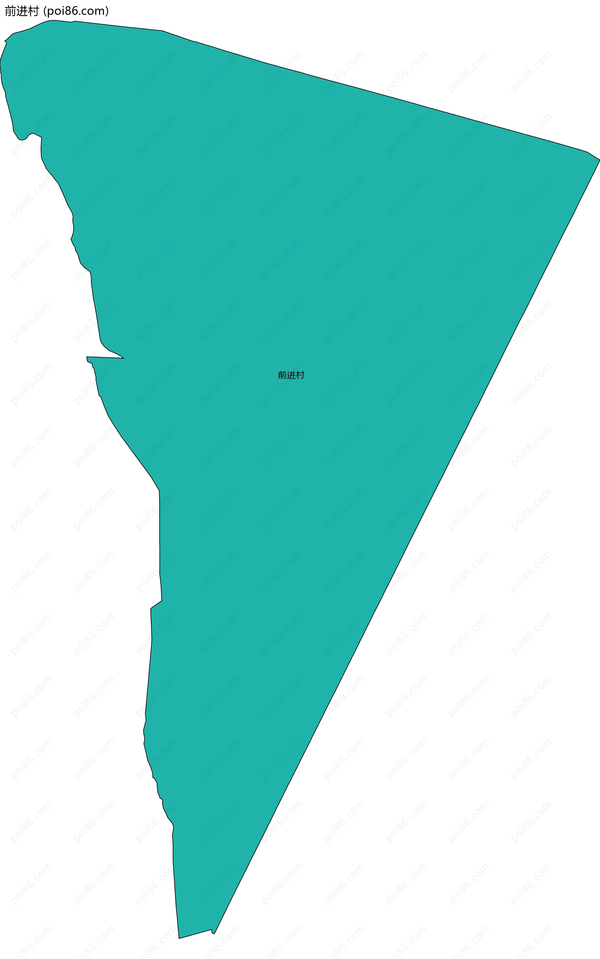 前进村边界地图