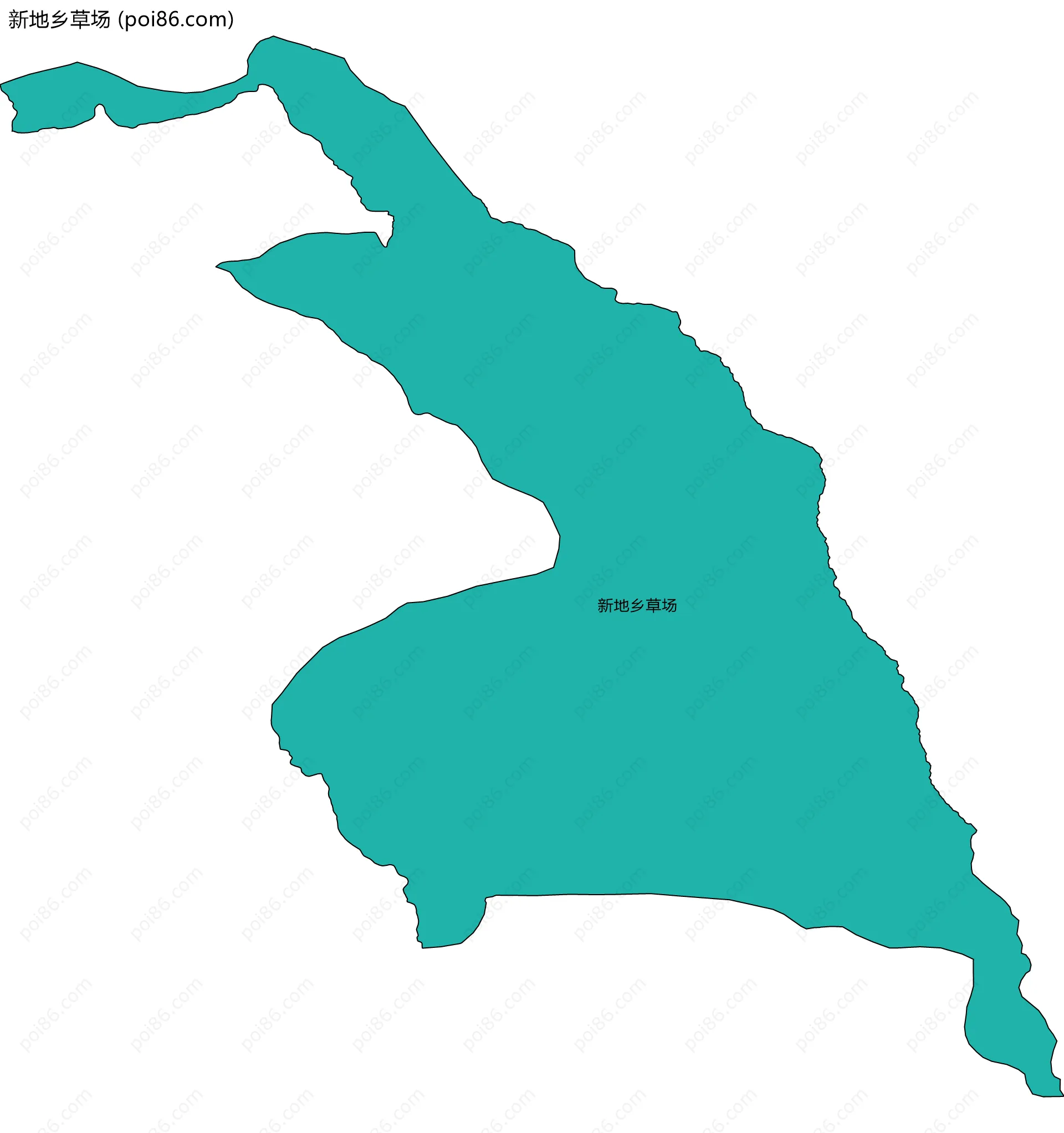 新地乡草场边界地图