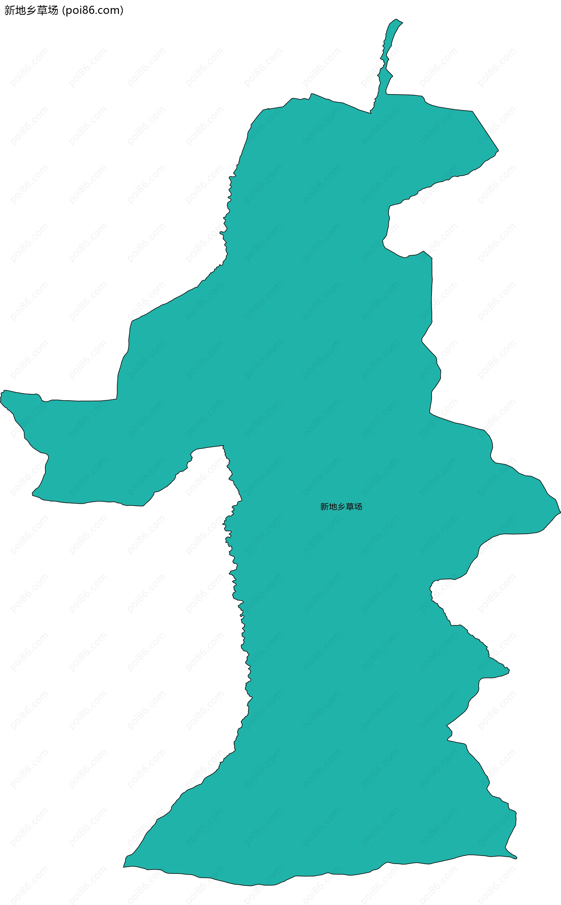 新地乡草场边界地图