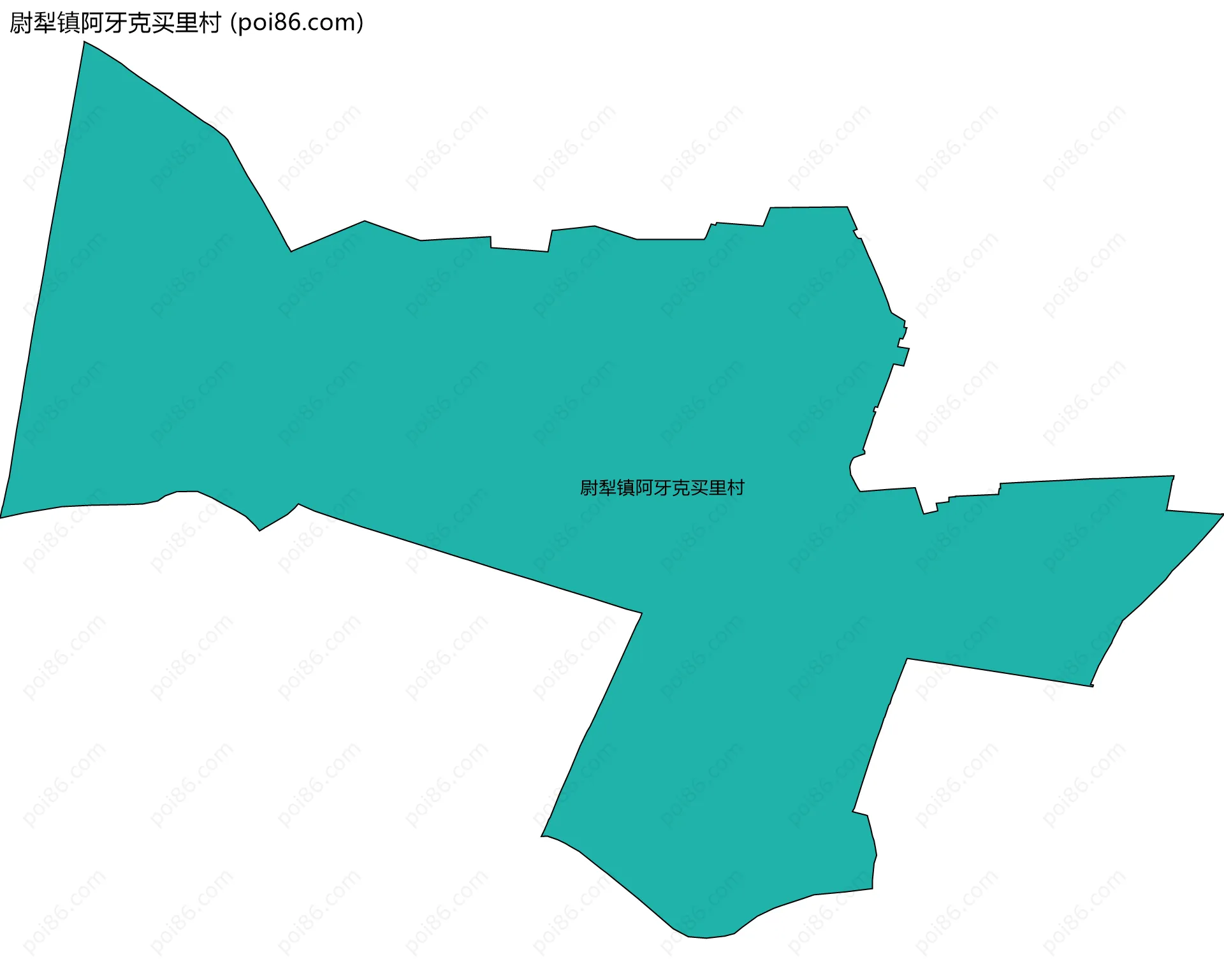 尉犁镇阿牙克买里村边界地图