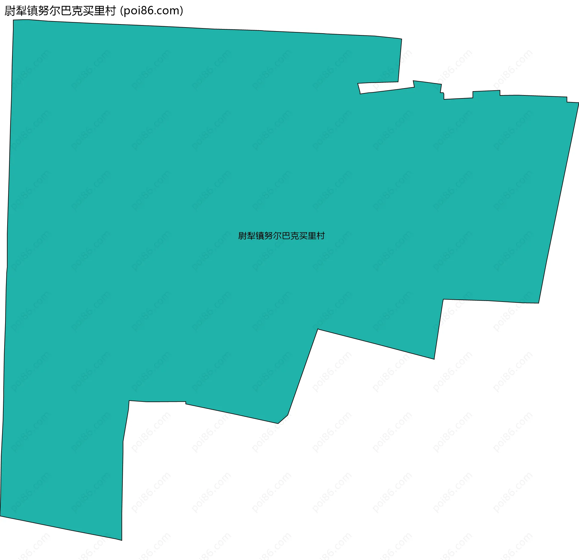 尉犁镇努尔巴克买里村边界地图