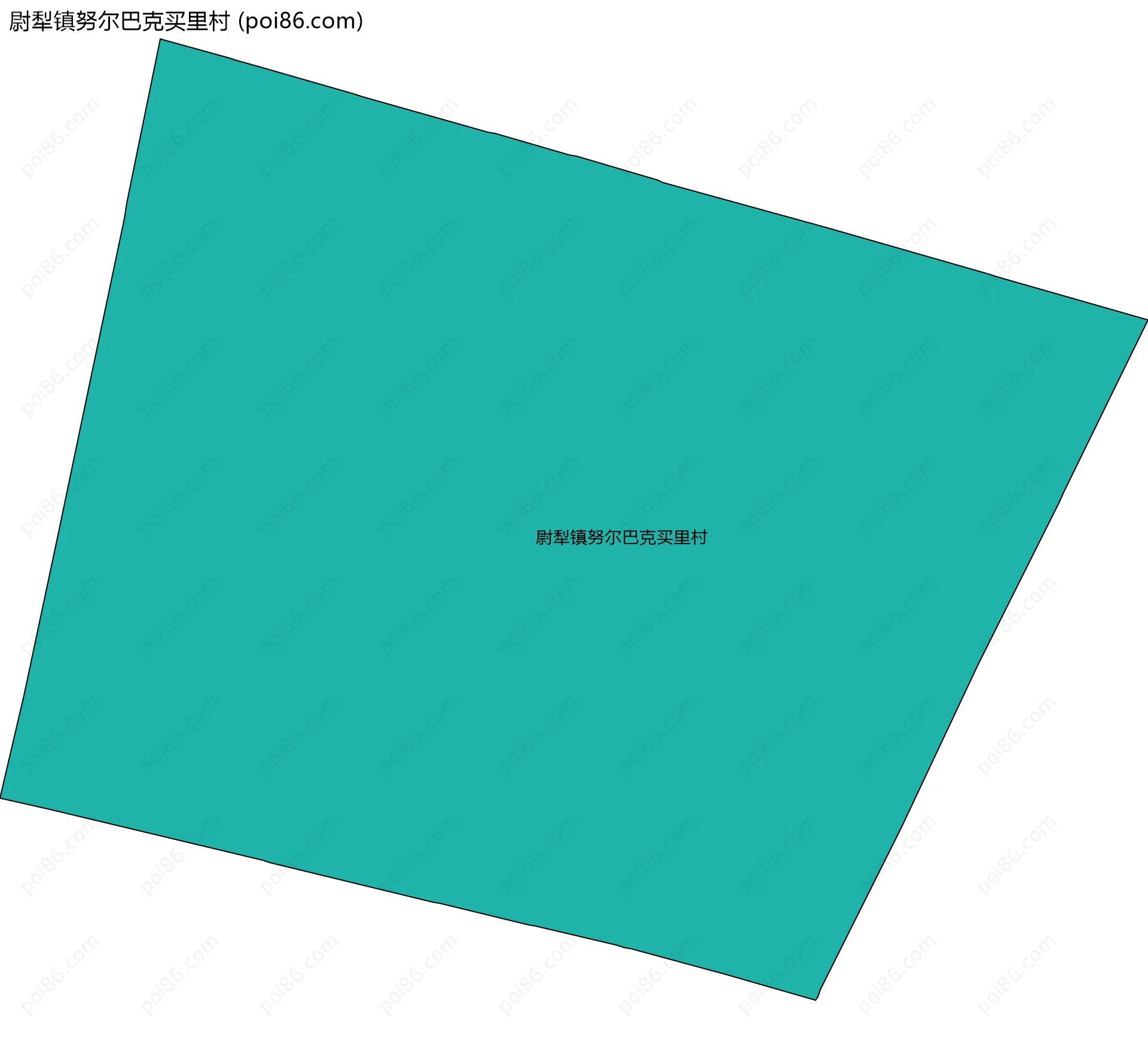 尉犁镇努尔巴克买里村边界地图
