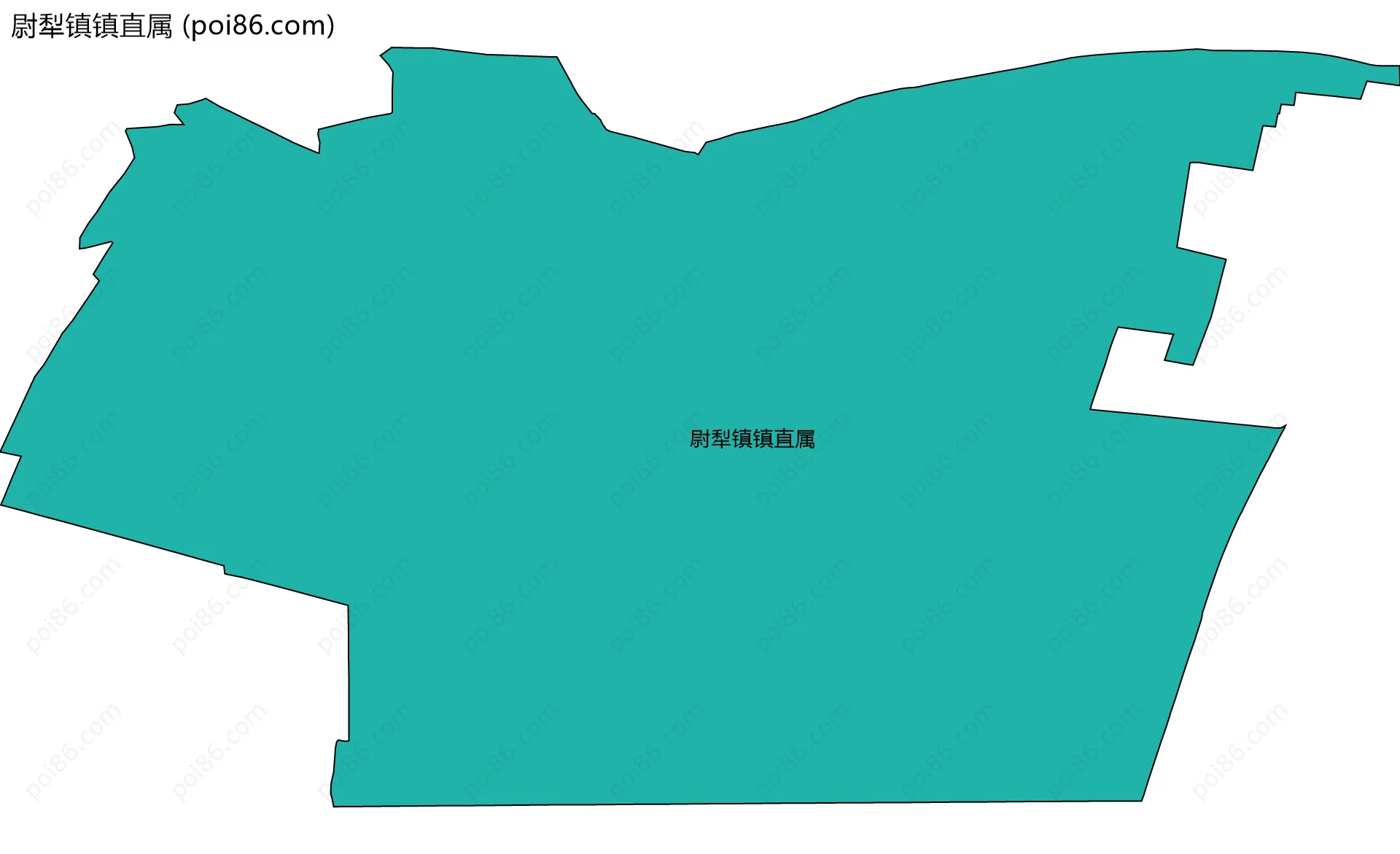 尉犁镇镇直属边界地图