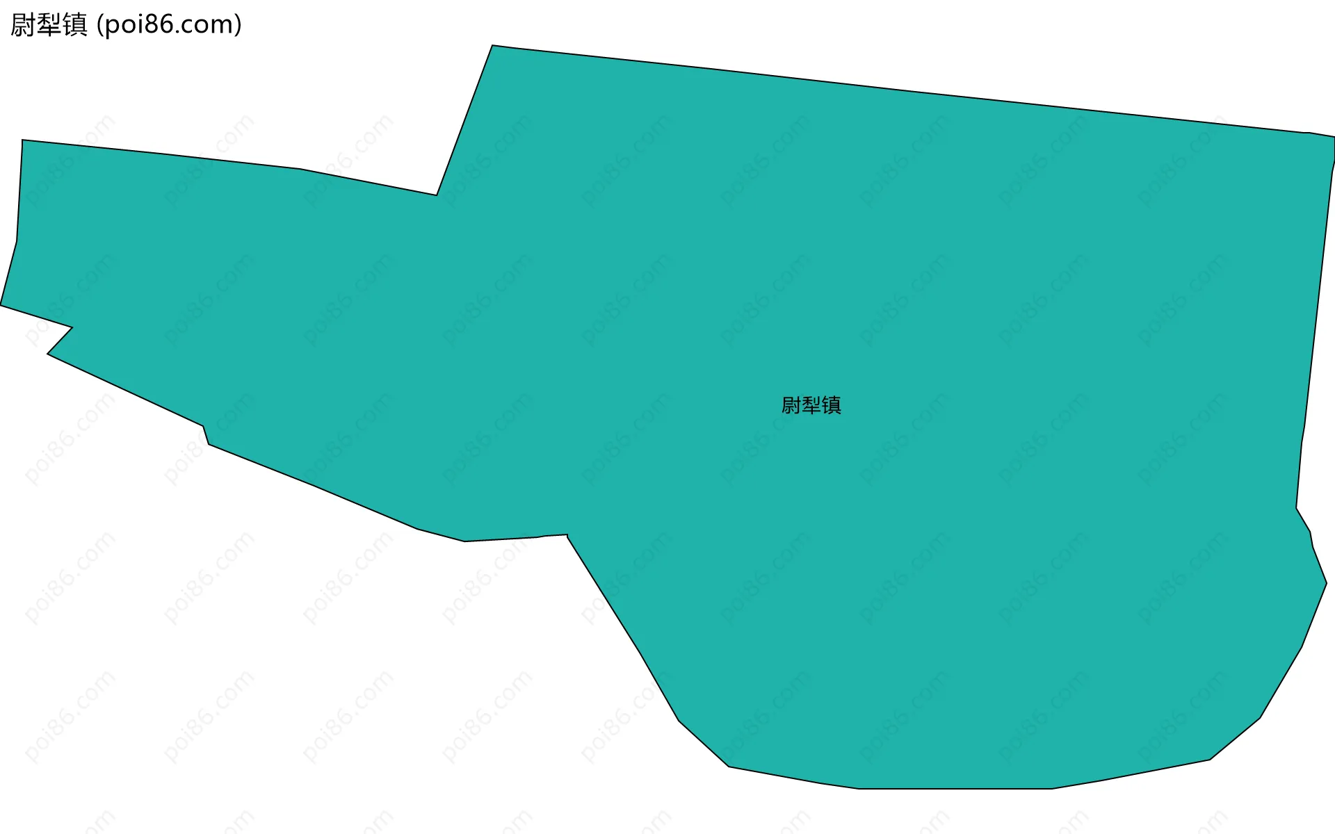 尉犁镇边界地图