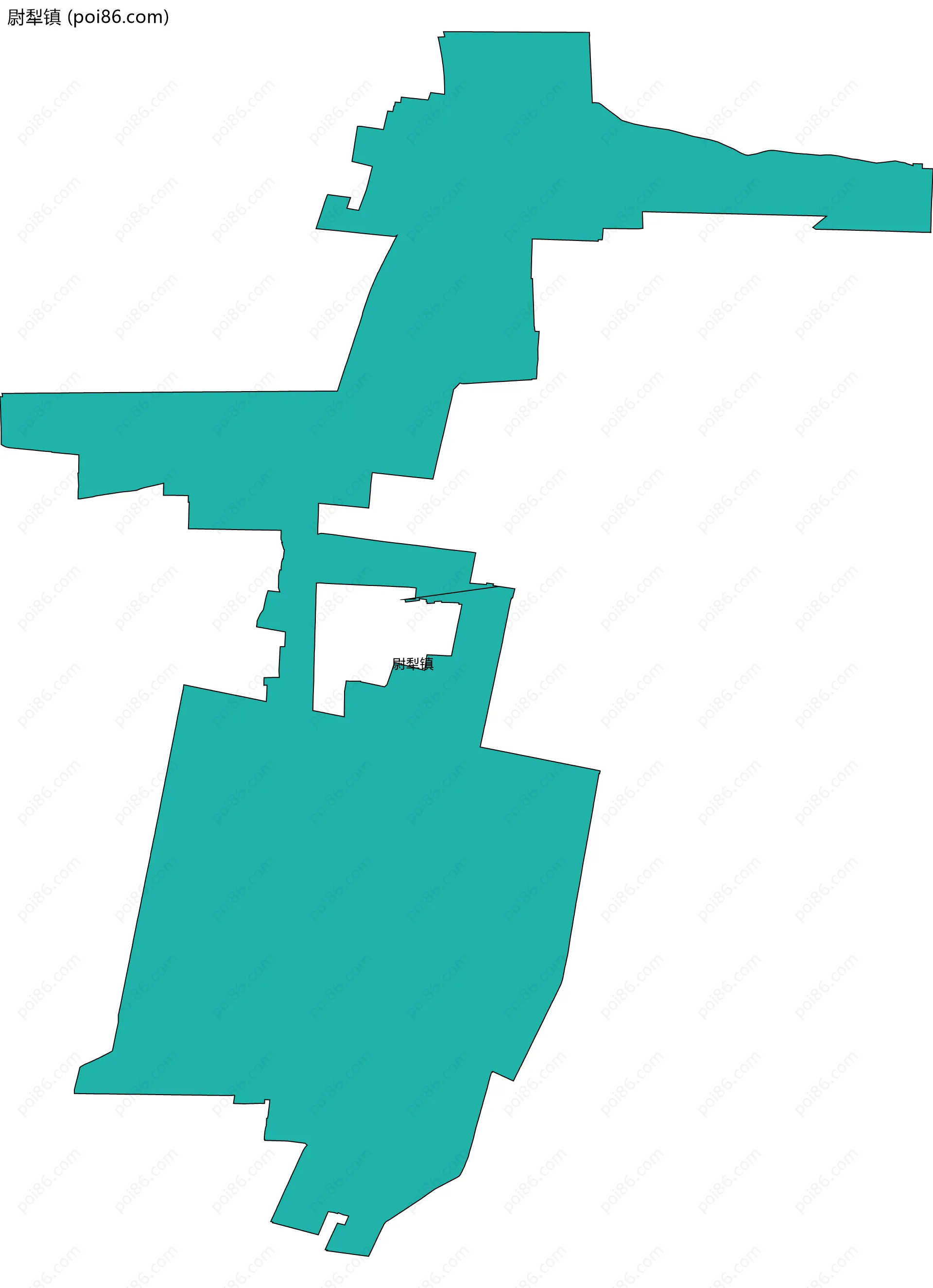 尉犁镇边界地图