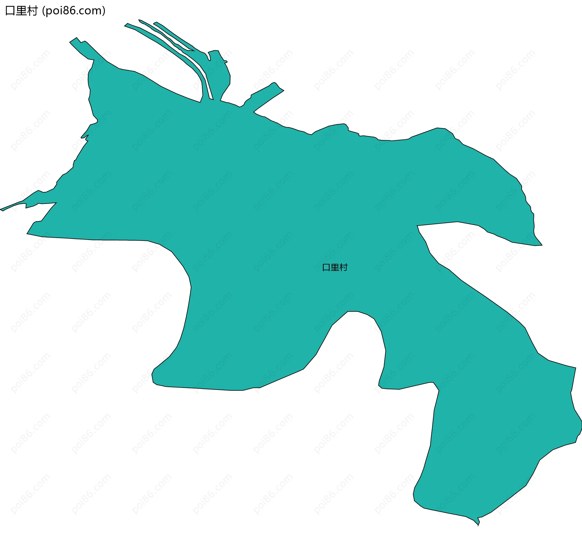 口里村边界地图