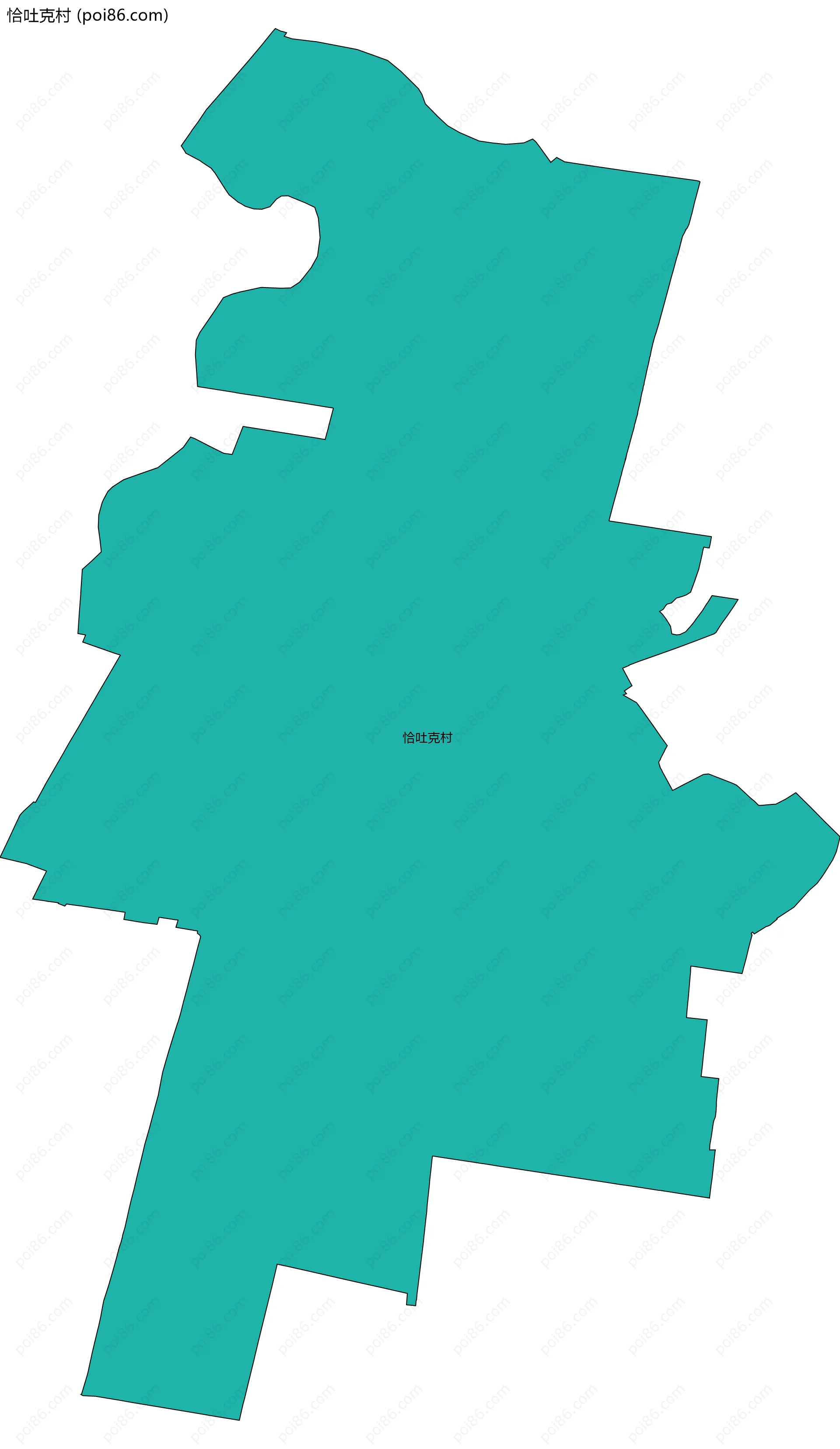 恰吐克村边界地图