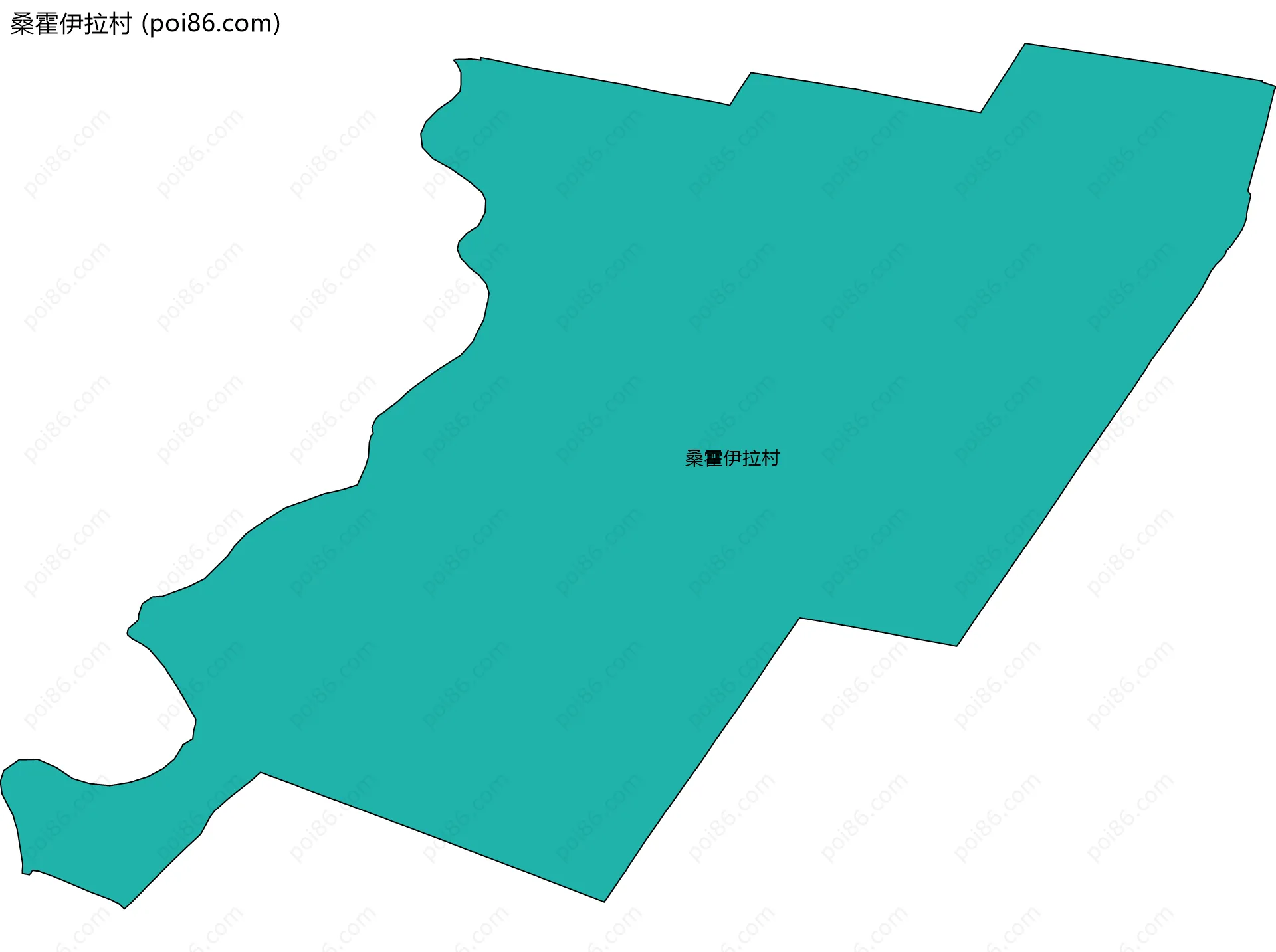 桑霍伊拉村边界地图