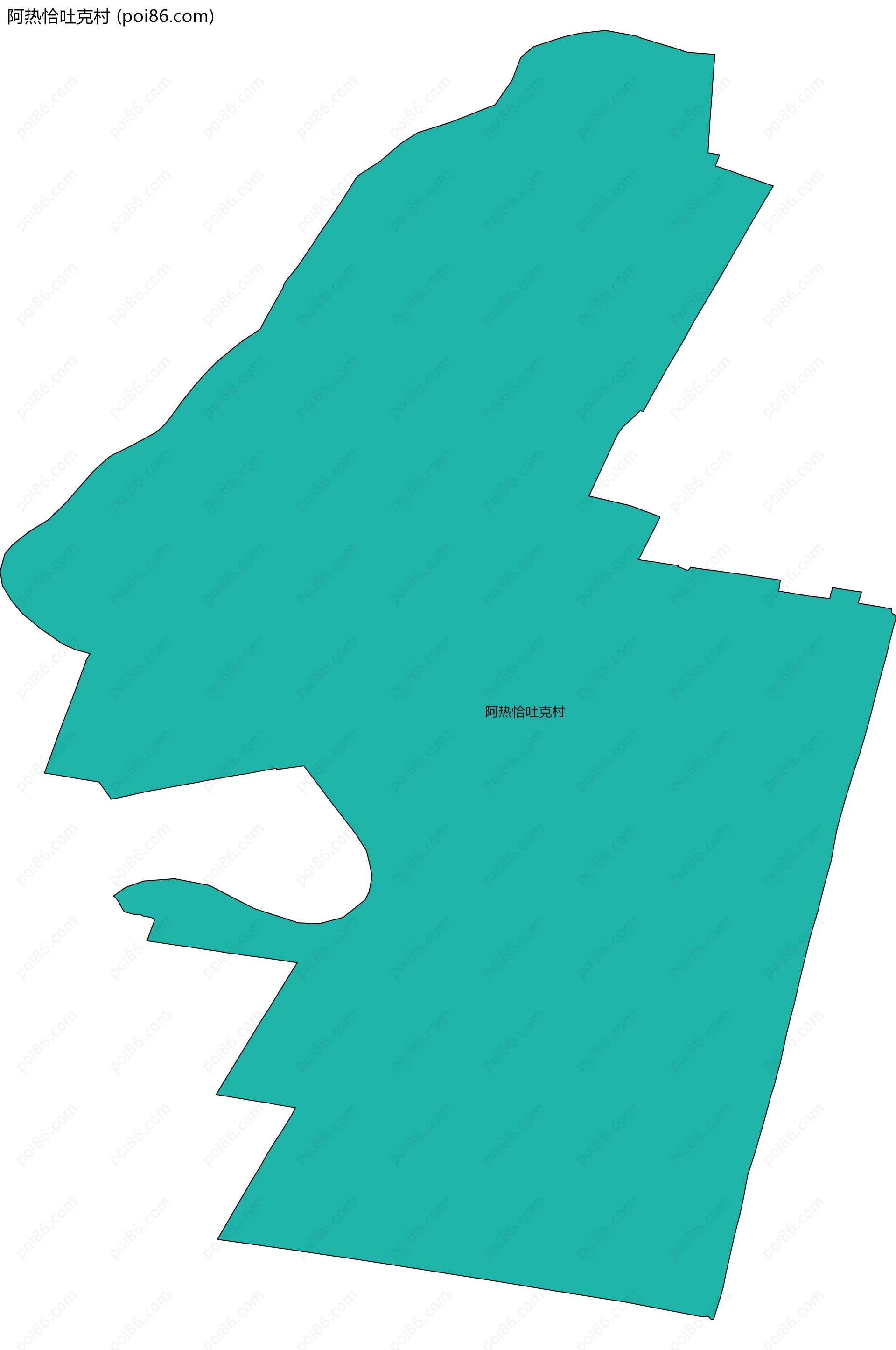 阿热恰吐克村边界地图