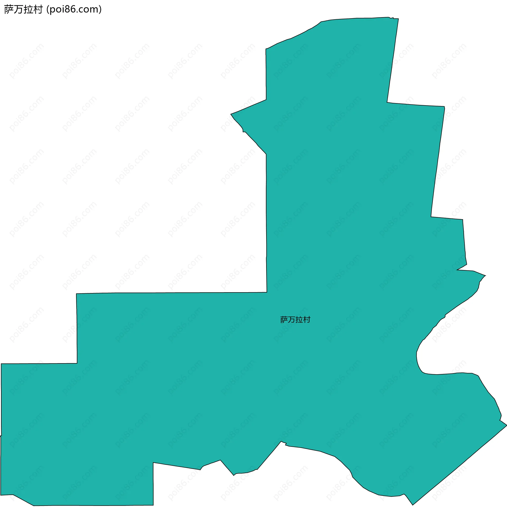 萨万拉村边界地图