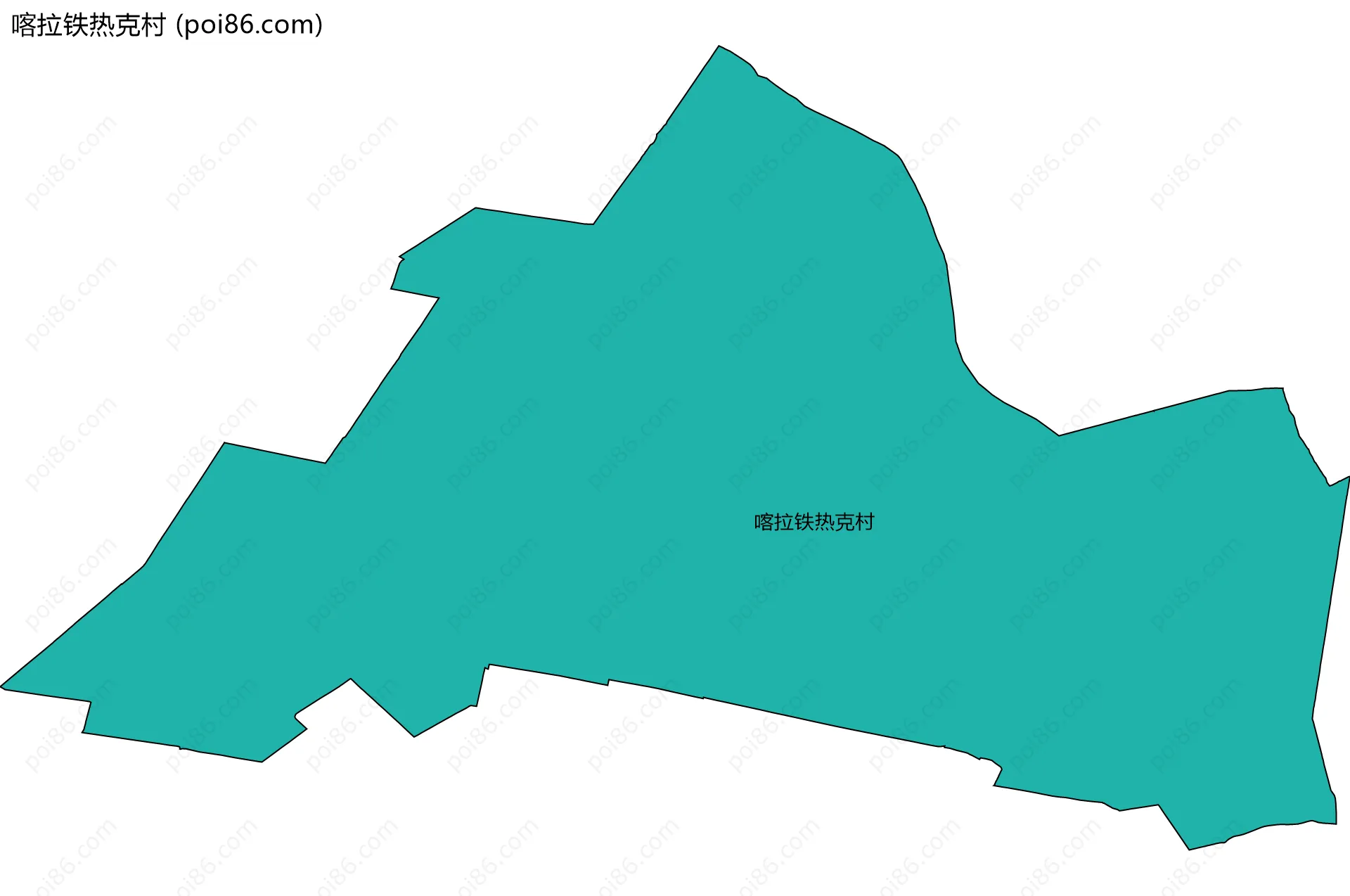 喀拉铁热克村边界地图