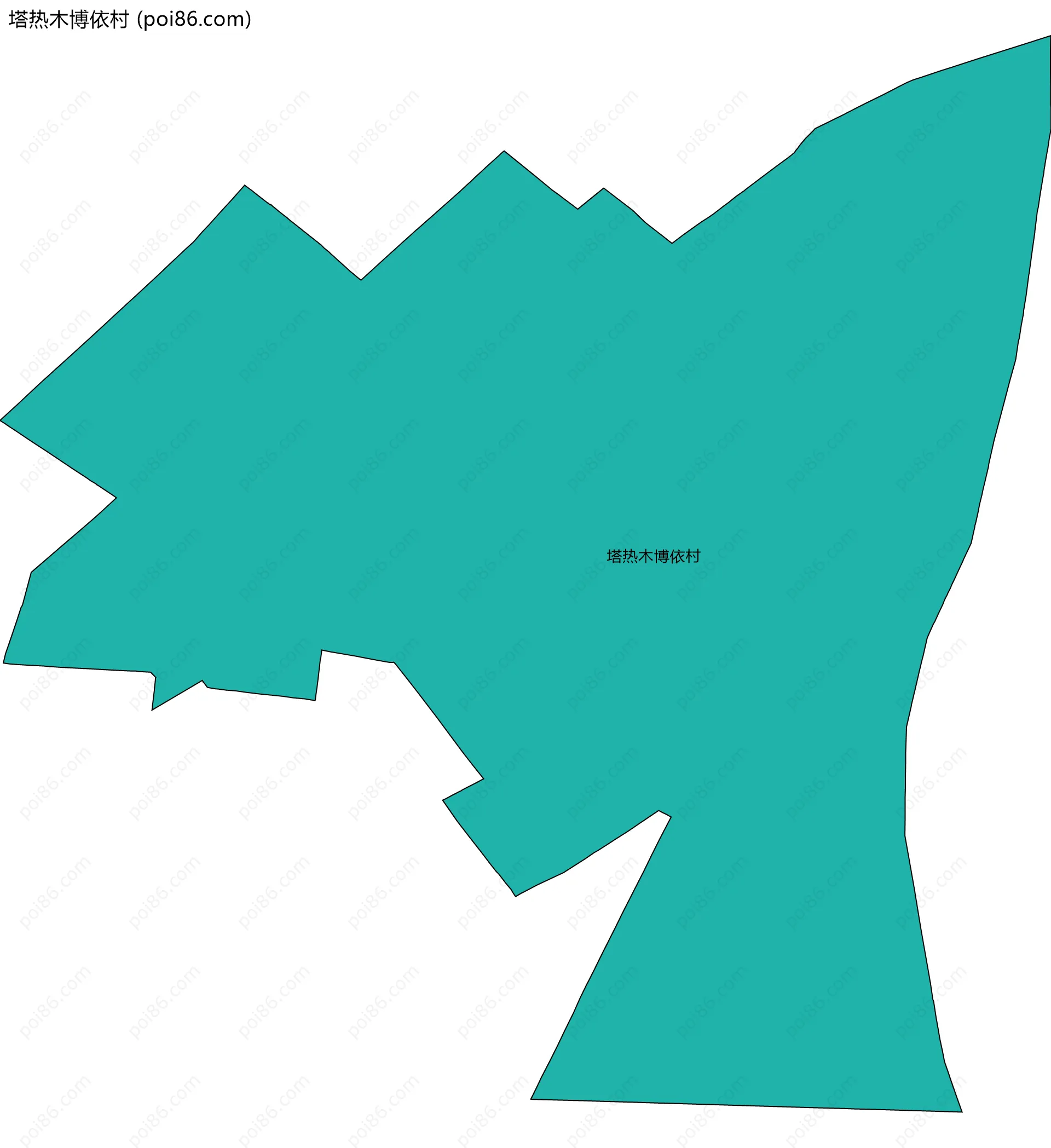 塔热木博依村边界地图