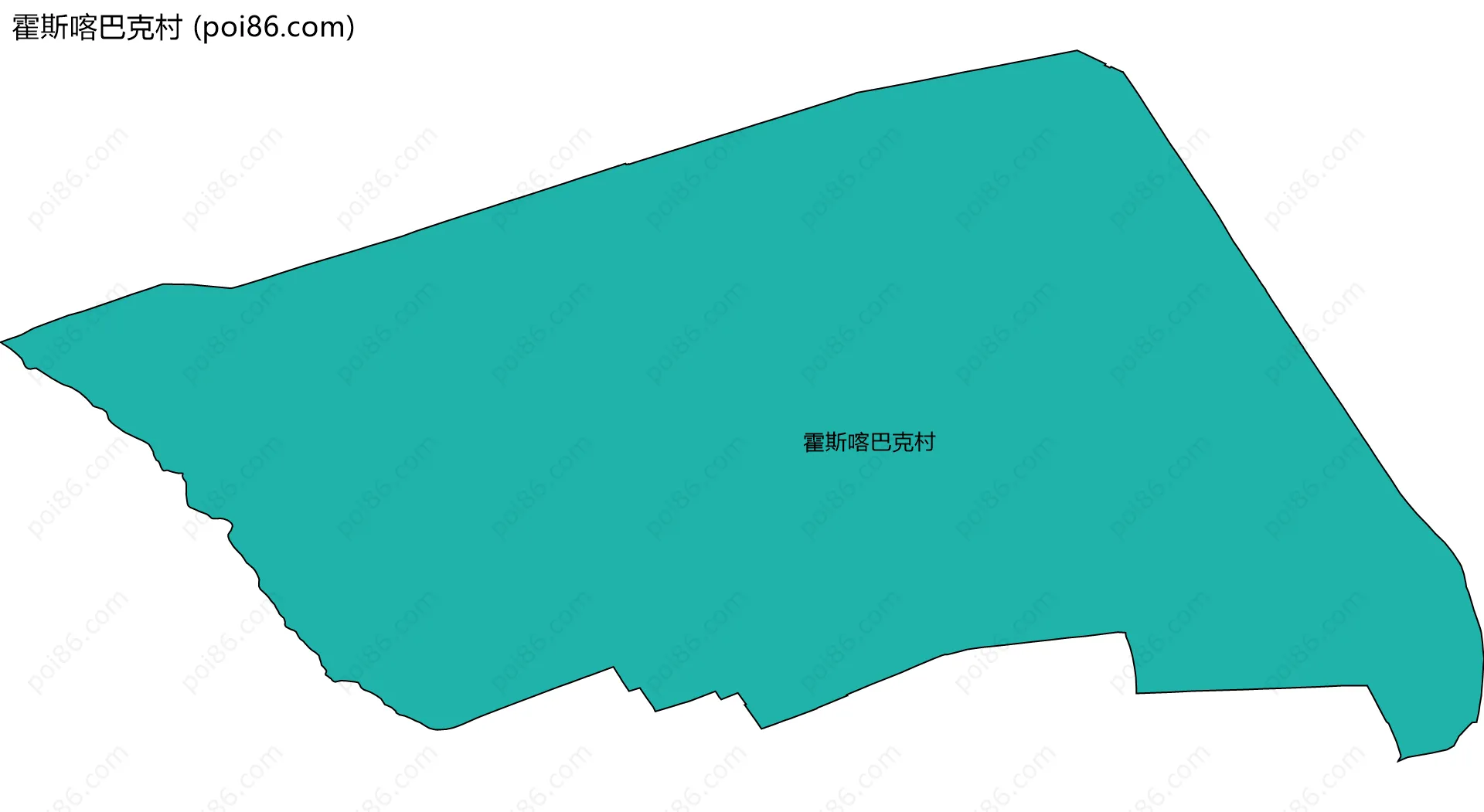 霍斯喀巴克村边界地图