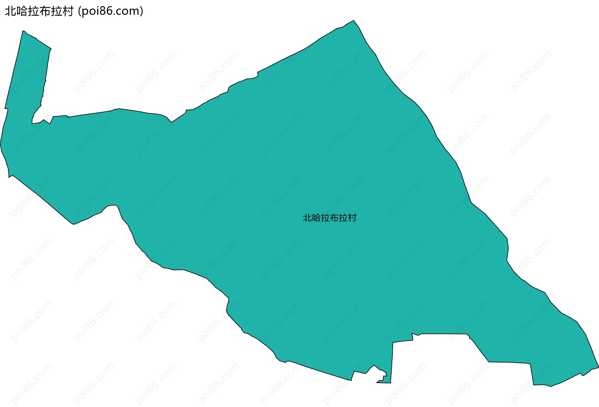 北哈拉布拉村边界地图