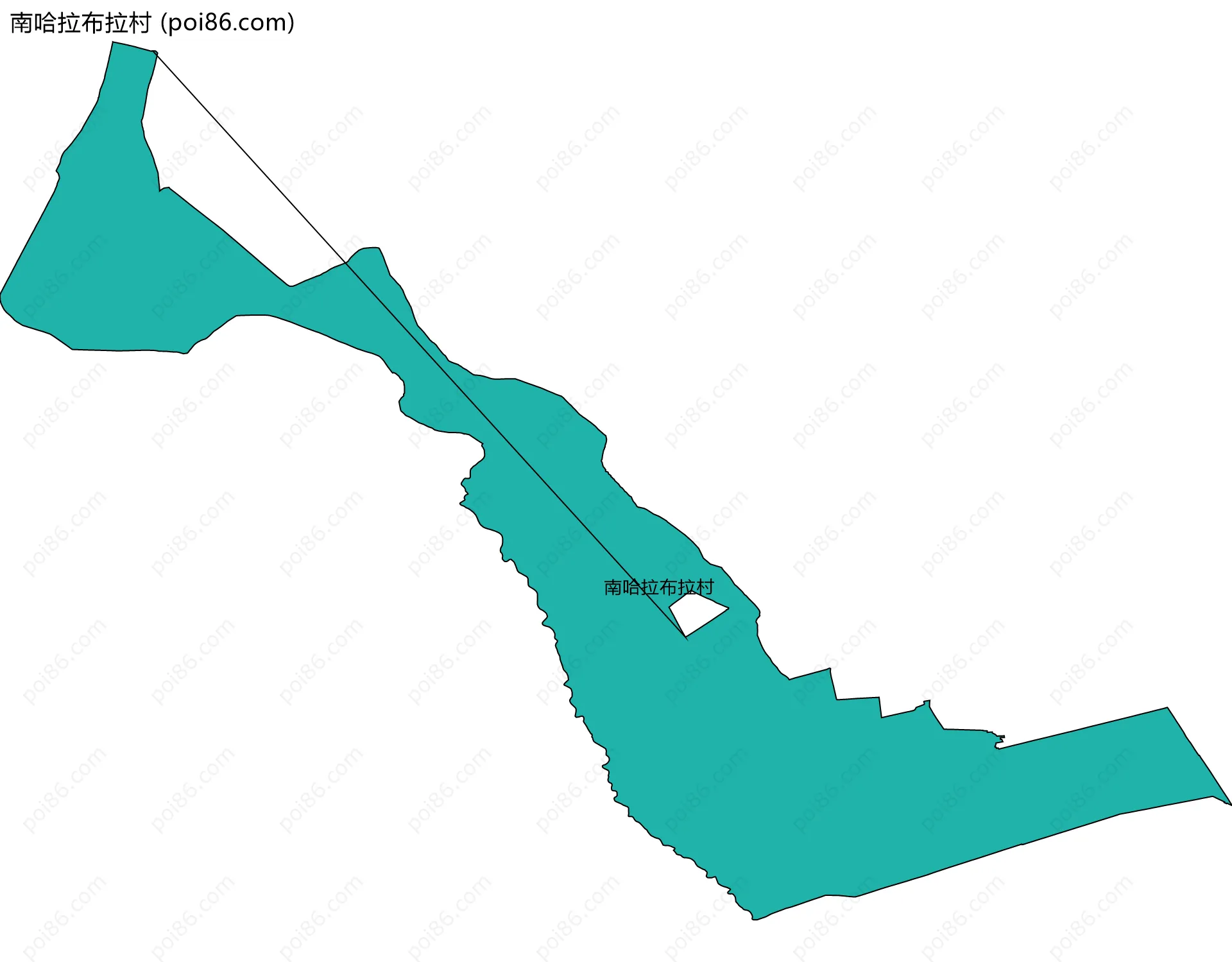 南哈拉布拉村边界地图