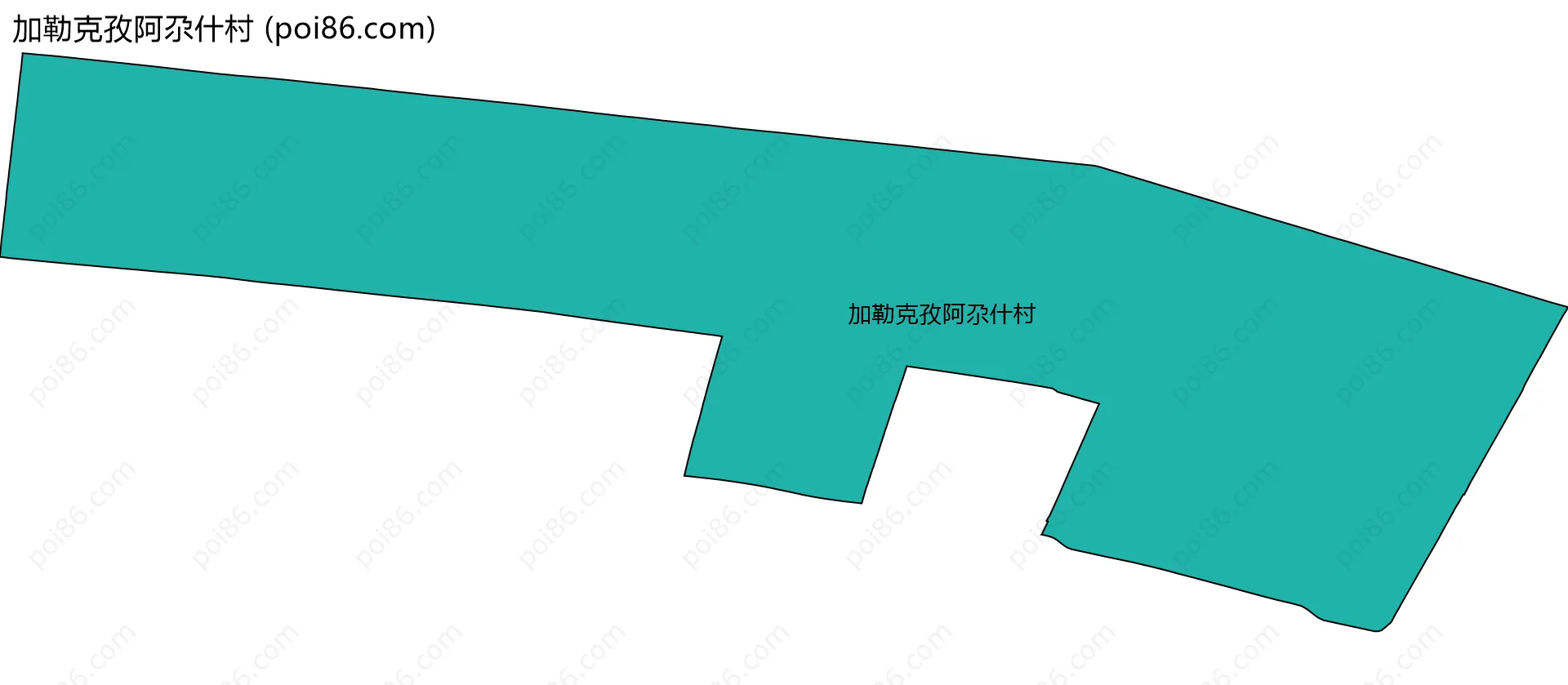 加勒克孜阿尕什村边界地图