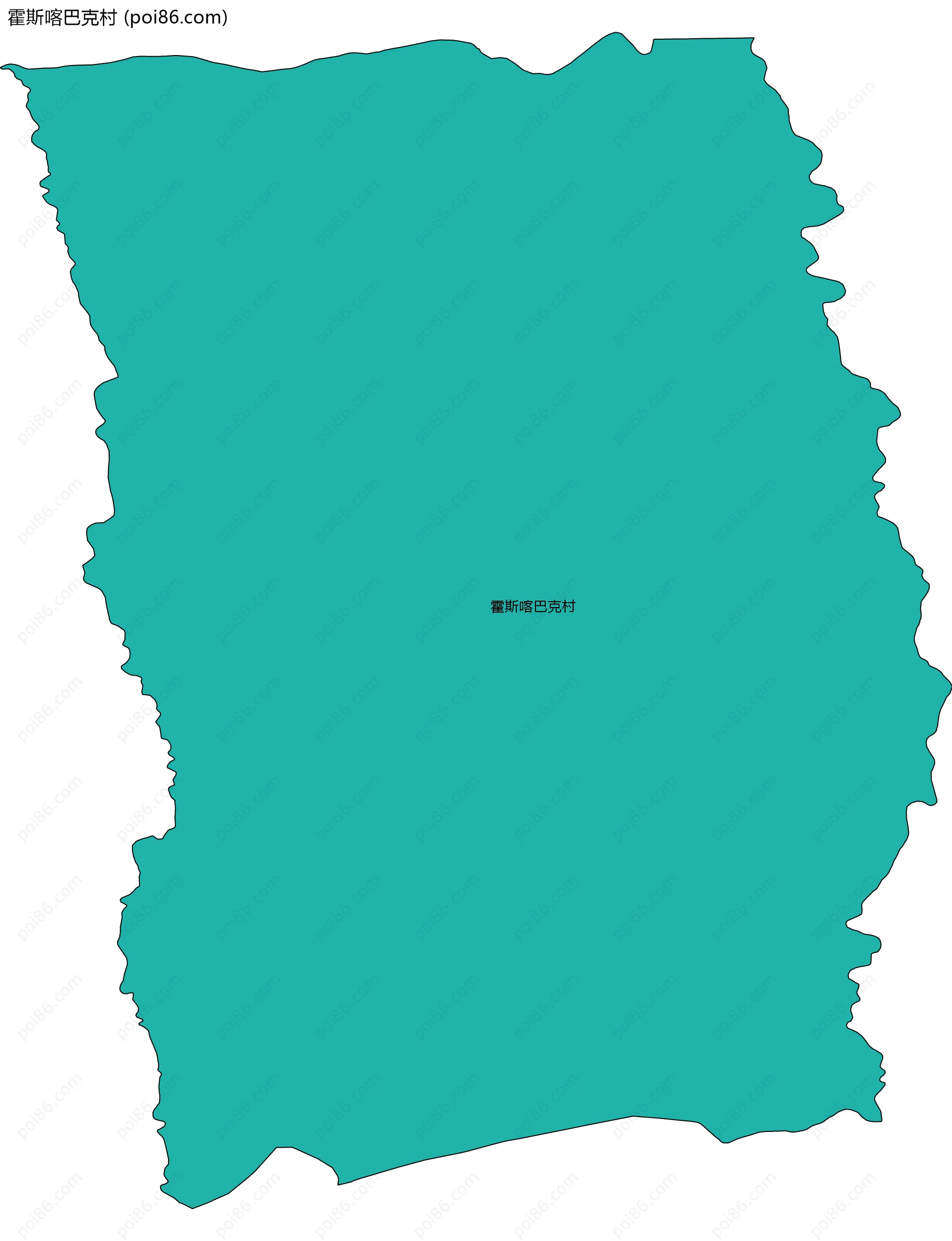 霍斯喀巴克村边界地图