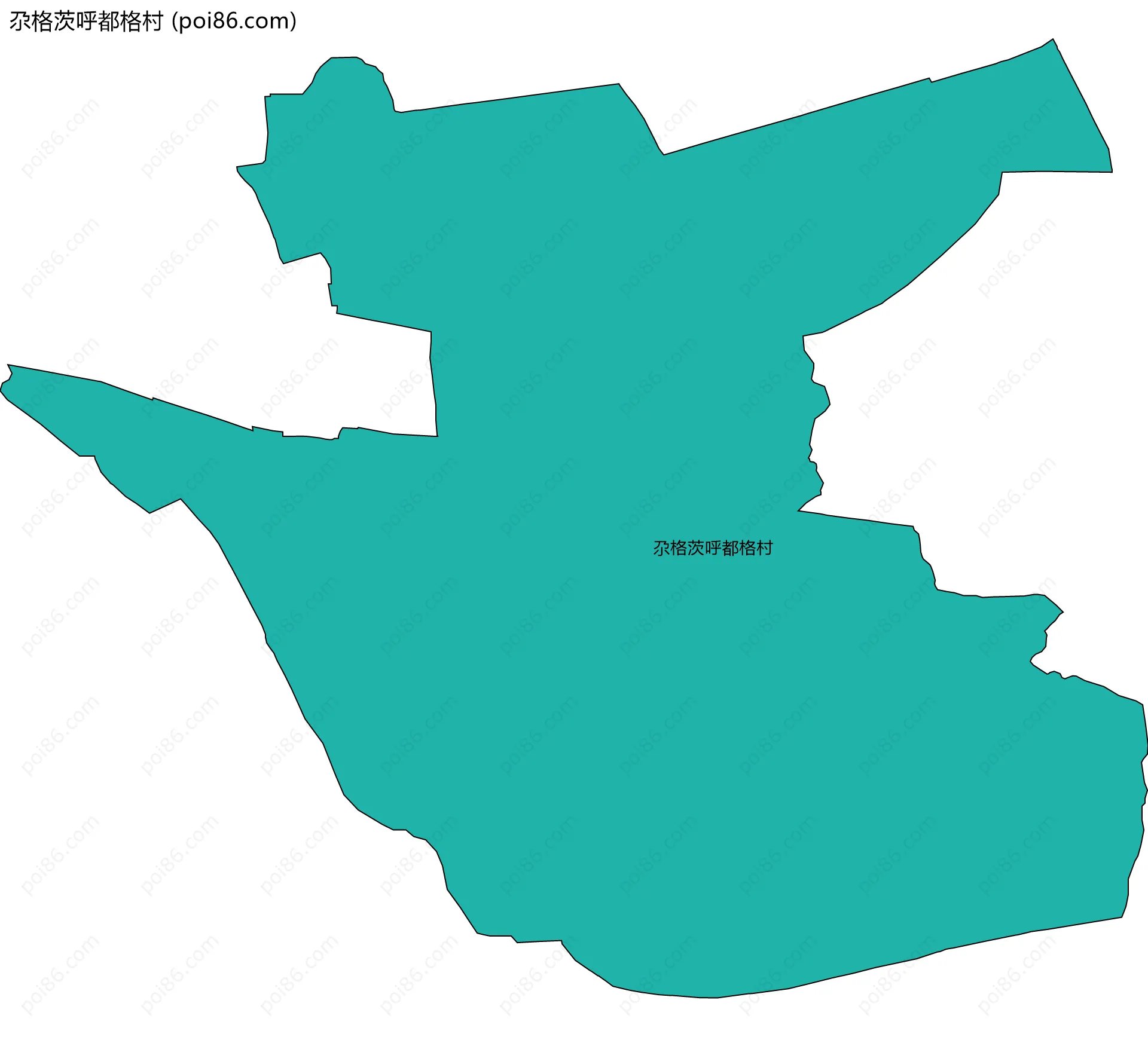 尕格茨呼都格村边界地图