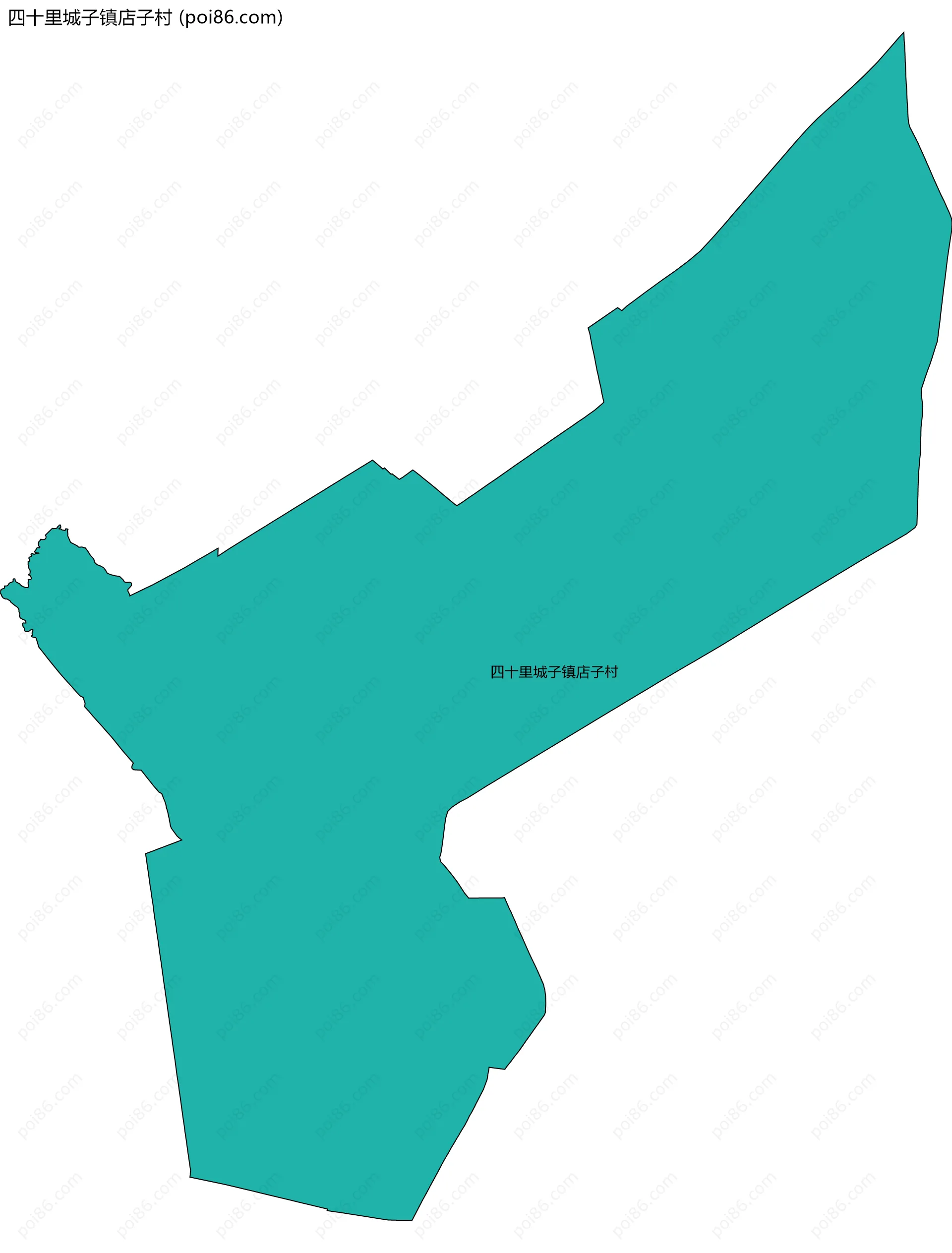 四十里城子镇店子村边界地图