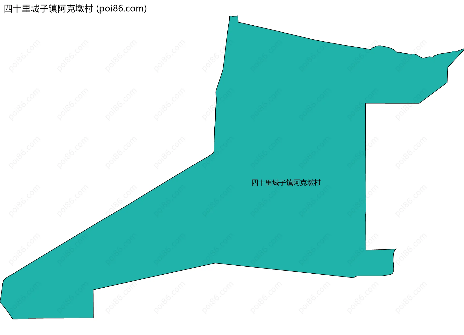 四十里城子镇阿克墩村边界地图
