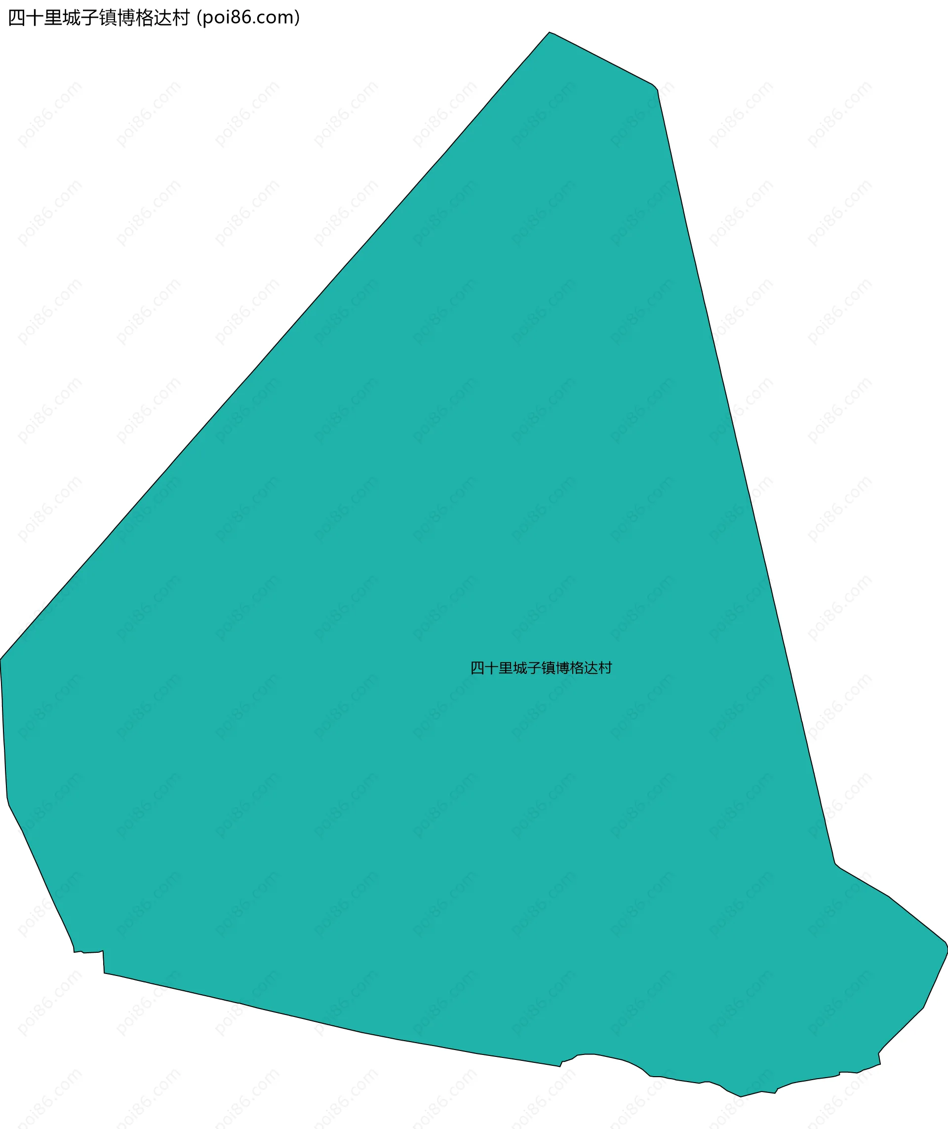 四十里城子镇博格达村边界地图